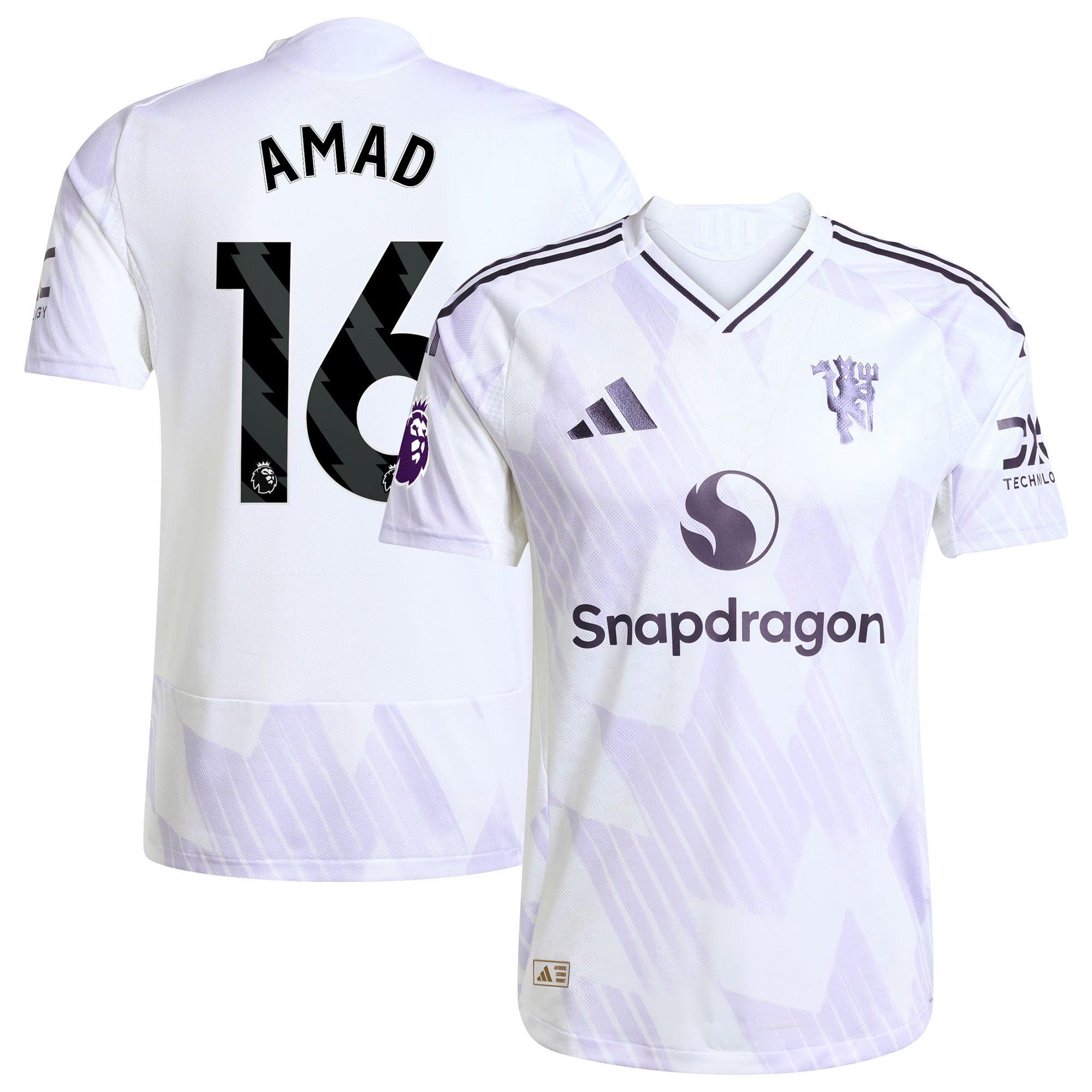 Espoor™ Amad Diallo Manchester United adidas 2025/26 Away Player Jersey - White