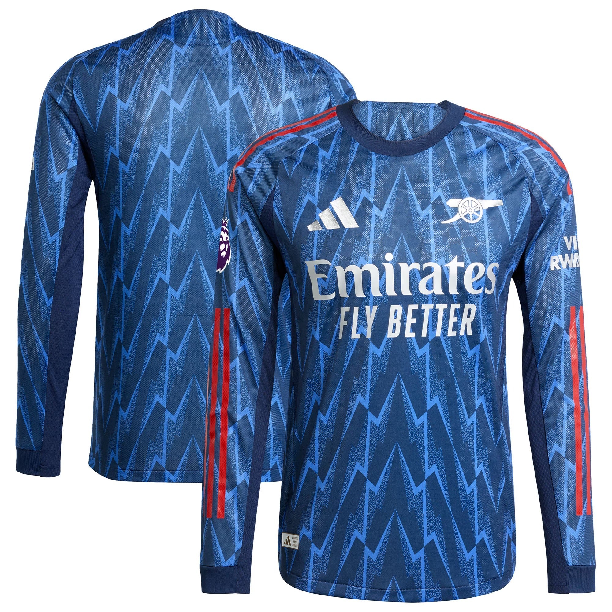 Espoor™ Arsenal adidas 2025/26 Away Long Sleeve Jersey with Patch - Blue