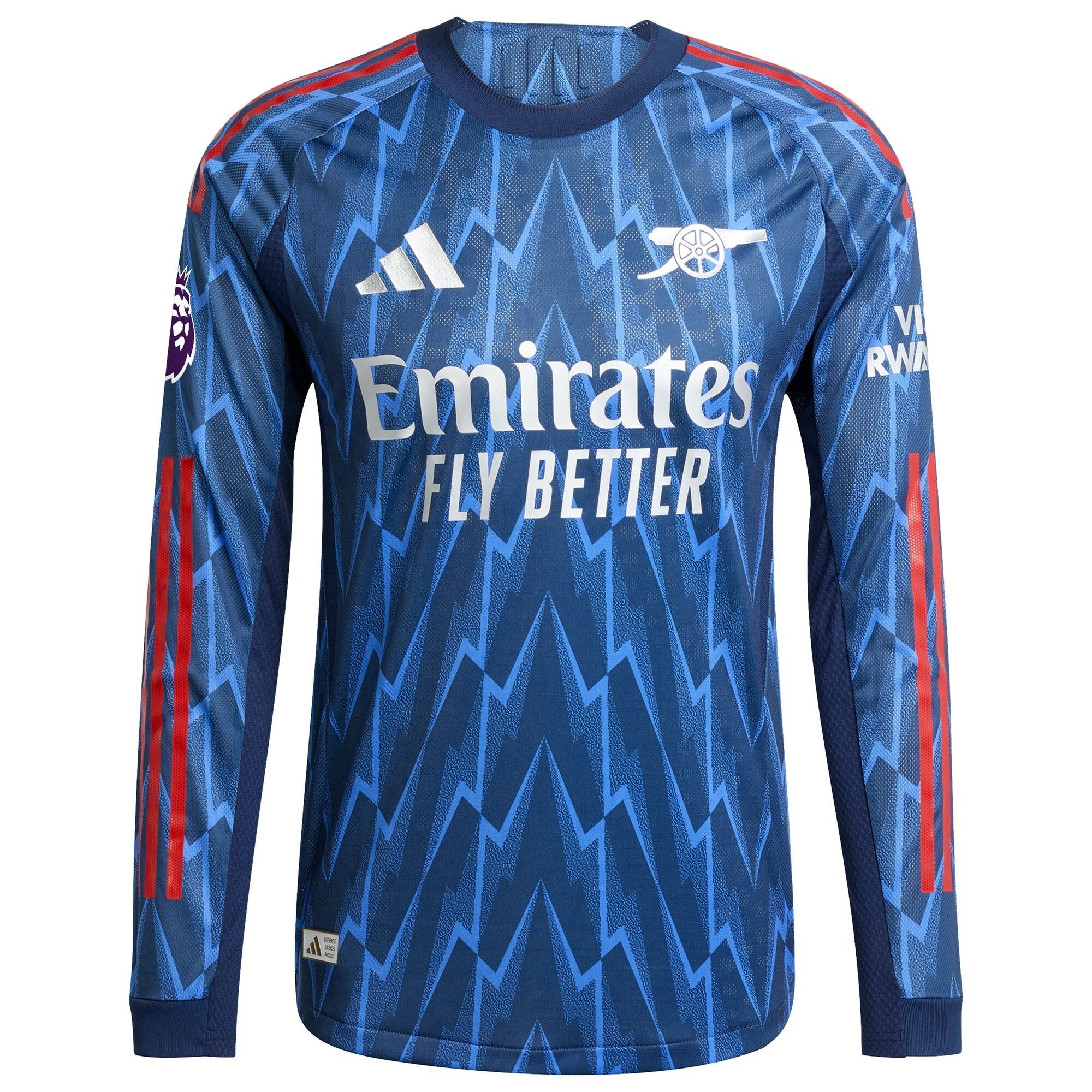 Espoor™ Arsenal adidas 2025/26 Away Long Sleeve Jersey with Patch - Blue