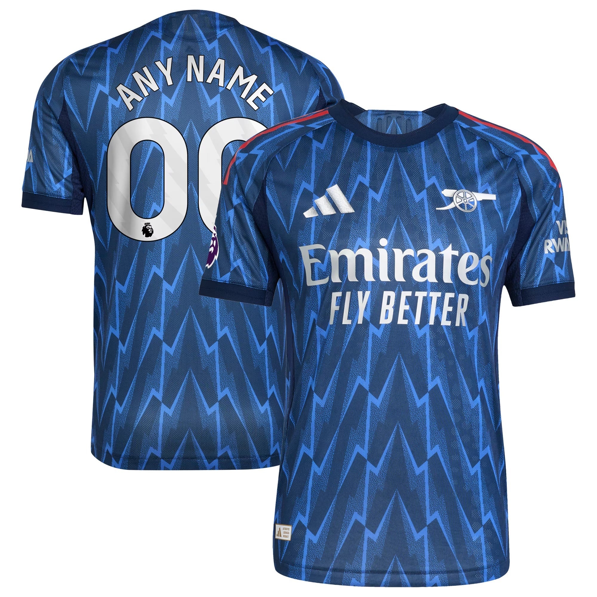 Espoor™ Arsenal adidas 2025/26 Away Custom Jersey - Blue