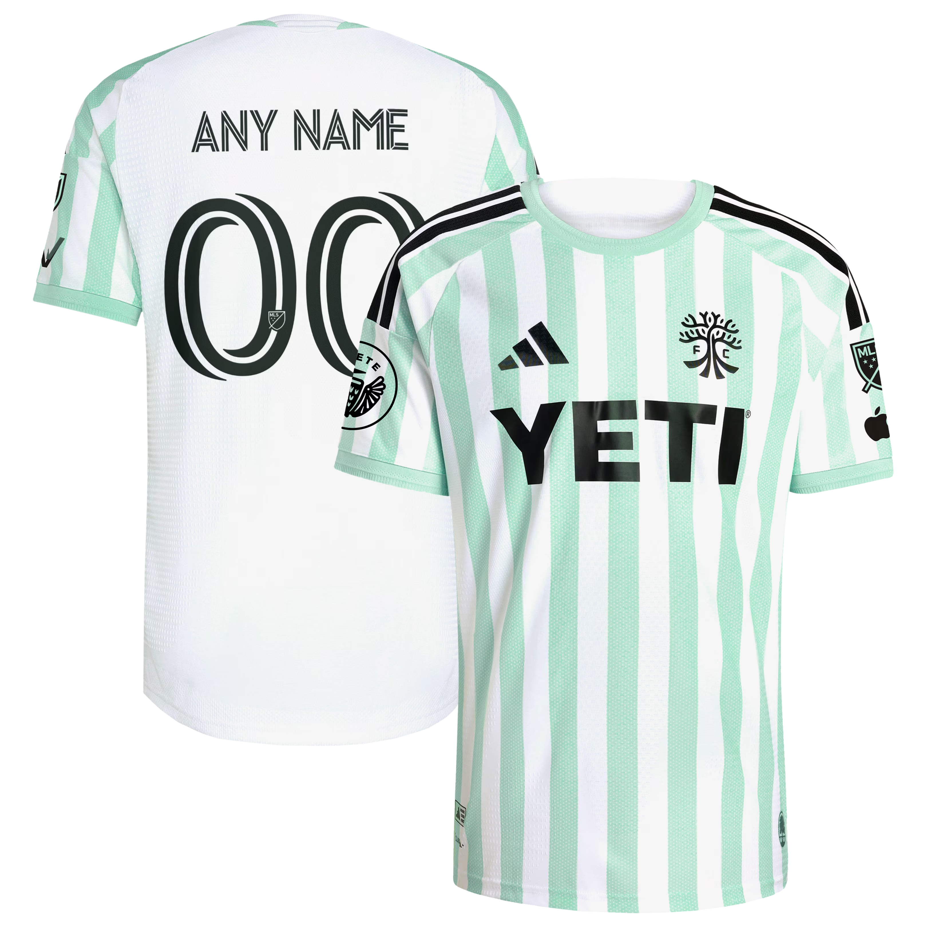 Austin FC // adidas Official 2026 The Rooted Kit Custom Match Jersey – White - Jersey Teams World