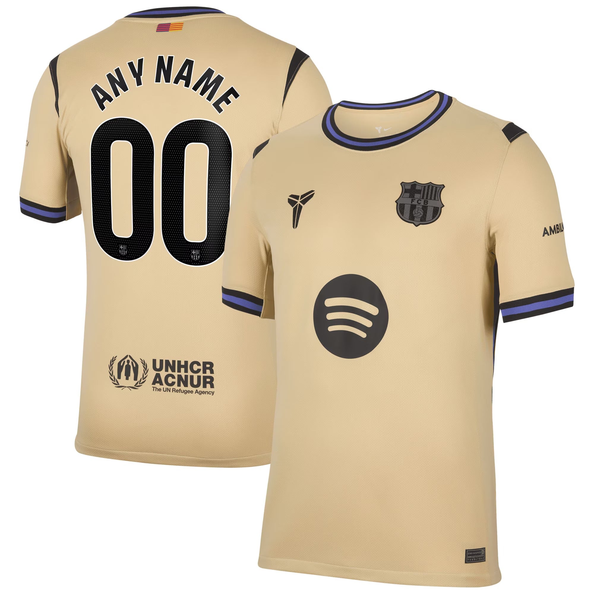 Espoor™ Barcelona 2025/26 Away Stadium Custom Jersey - Gold
