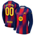 Espoor™ Barcelona Nike 2025/26 Home Long Sleeve Custom Jersey - Navy