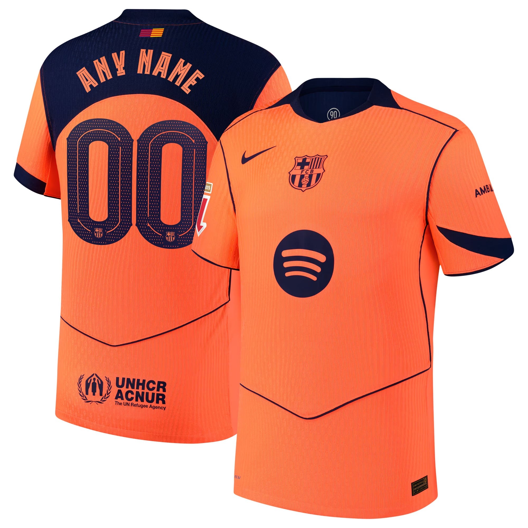 Espoor™ Barcelona Nike 2025/26 Third Custom Jersey - Orange