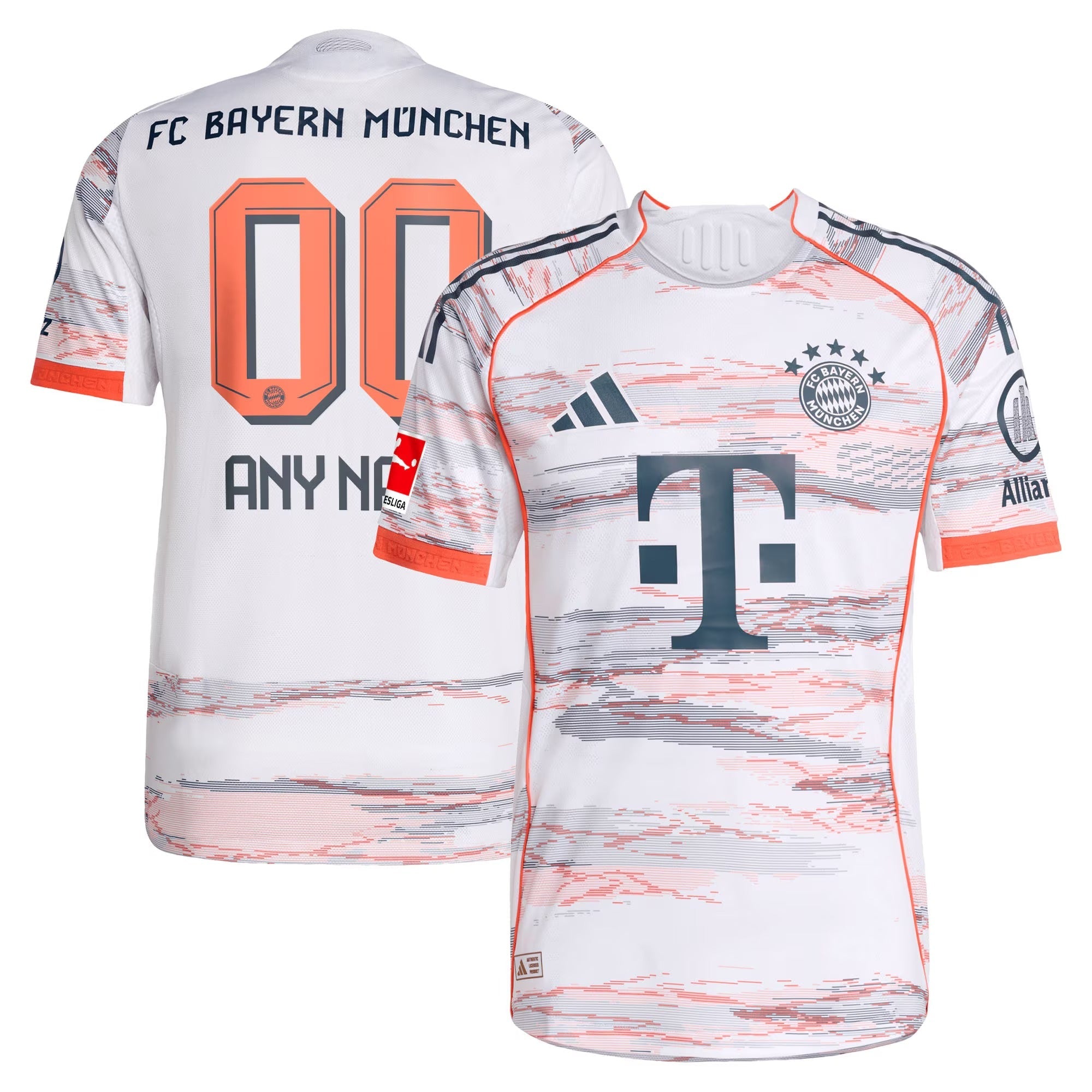 Espoor™ Bayern Munich adidas 2025/26 Away Custom Jersey - White