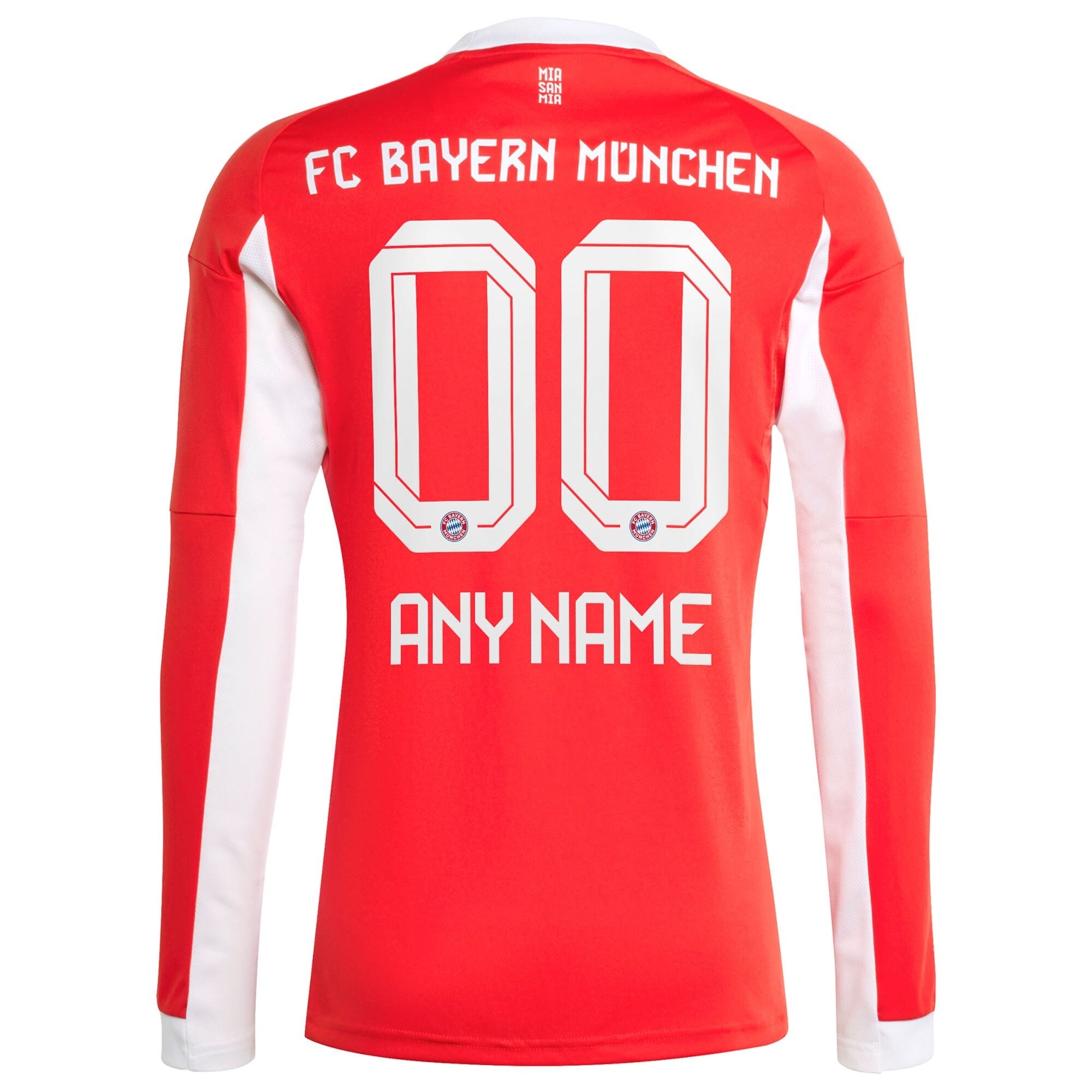 Espoor™ Bayern Munich adidas 2025/26 Home Long Sleeve Custom Jersey - Red