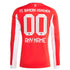 Espoor™ Bayern Munich adidas 2025/26 Home Long Sleeve Custom Jersey - Red