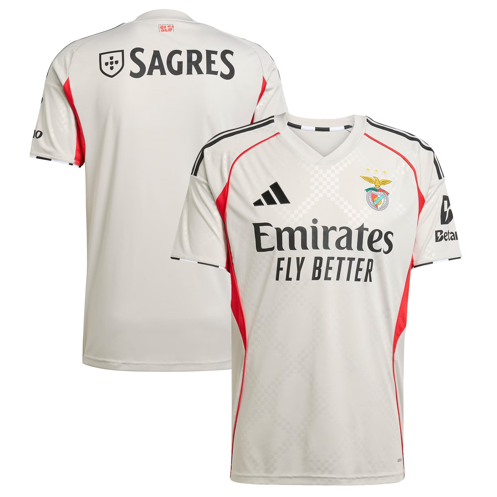 Espoor™ Benfica adidas 2025/26 Away Custom Jersey - Gray