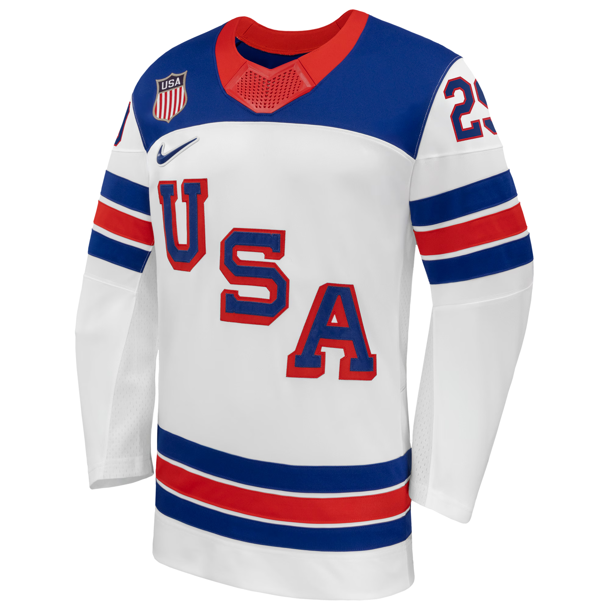 Brock Nelson #29 USA Hockey 2026 Away Jersey - Nike White - Jersey Teams World
