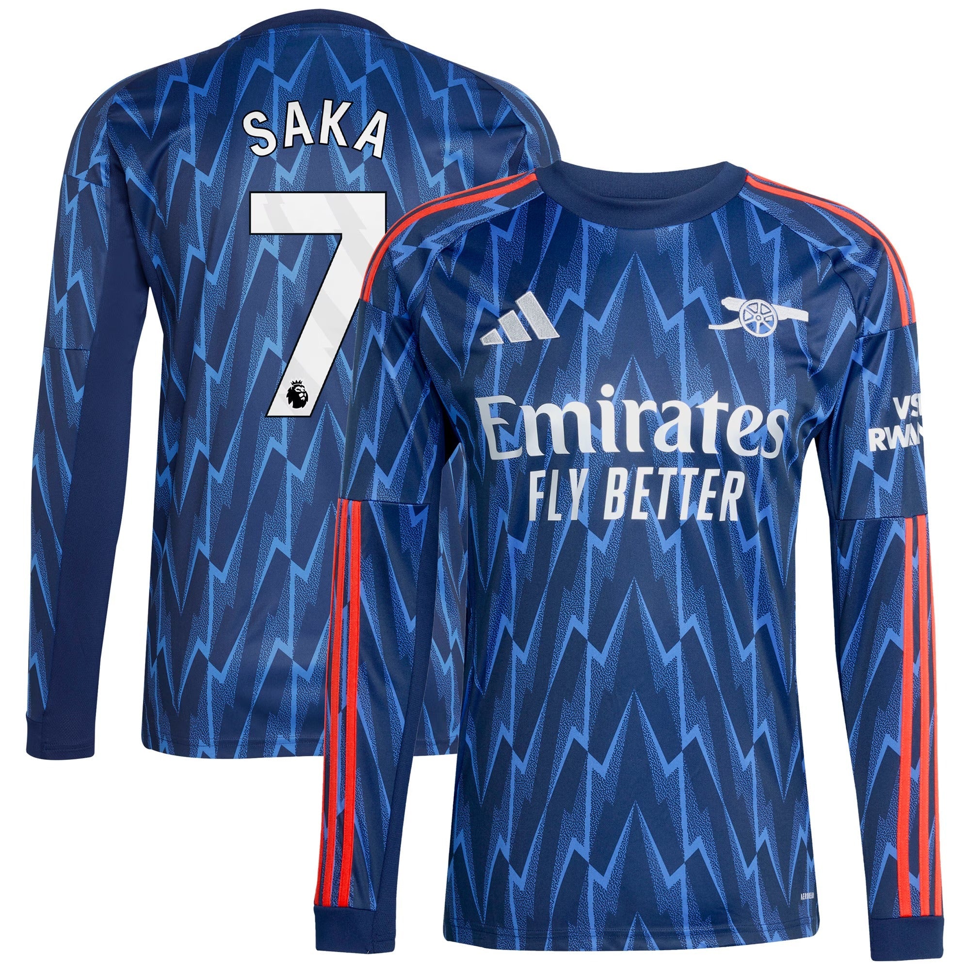 Espoor™ Bukayo Saka Arsenal adidas 2025/26 Away Long Sleeve Player Jersey - Blue