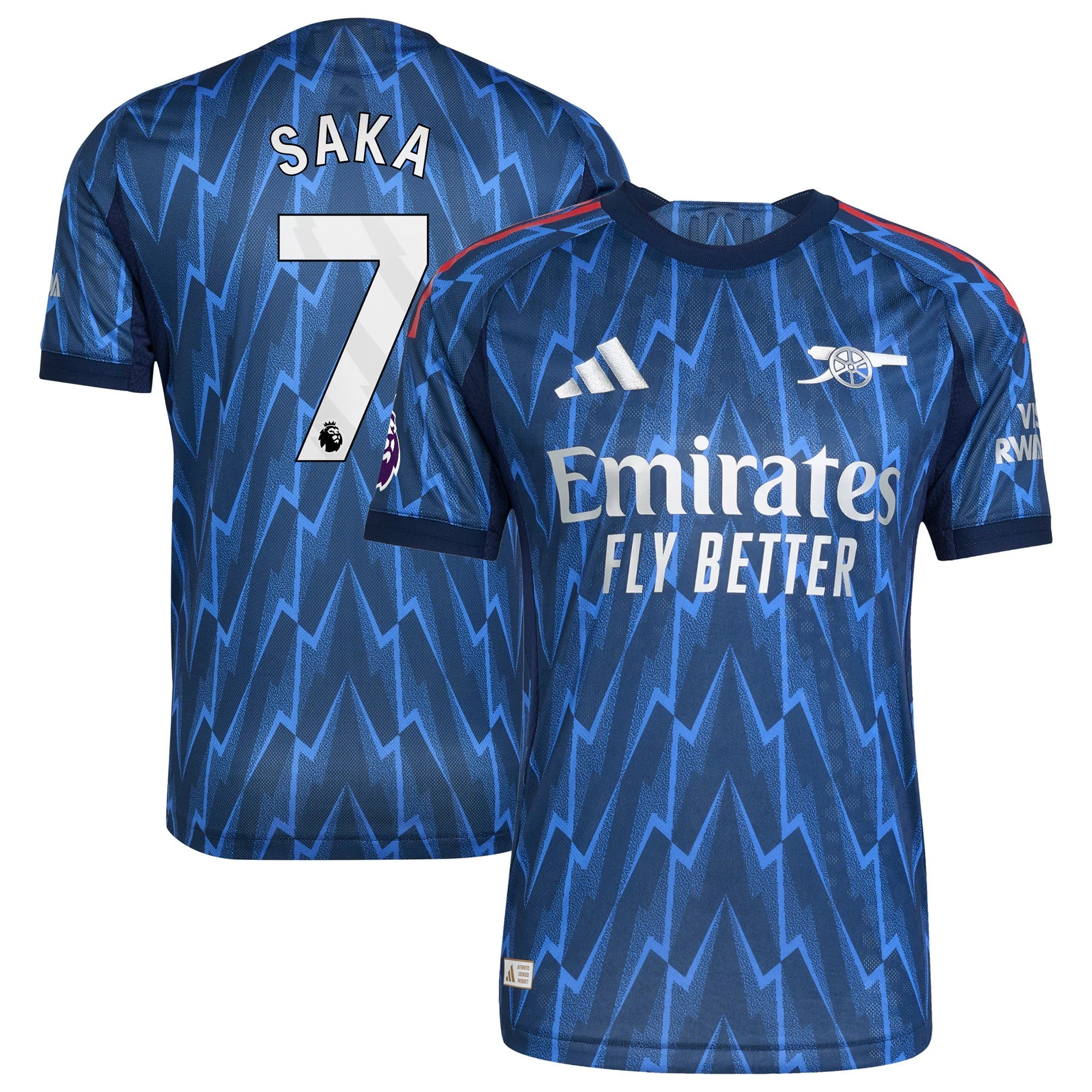 Espoor™ Bukayo Saka Arsenal adidas 2025/26 Away Player Jersey - Blue