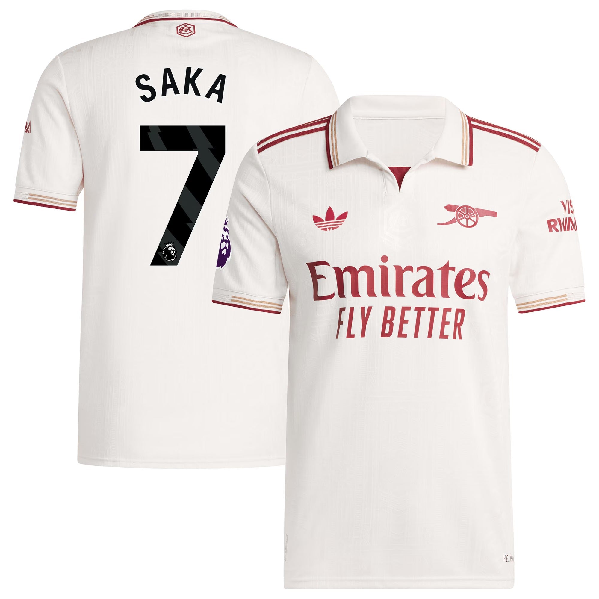 Espoor™ Bukayo Saka Arsenal adidas 2025/26 Third Player Jersey - White