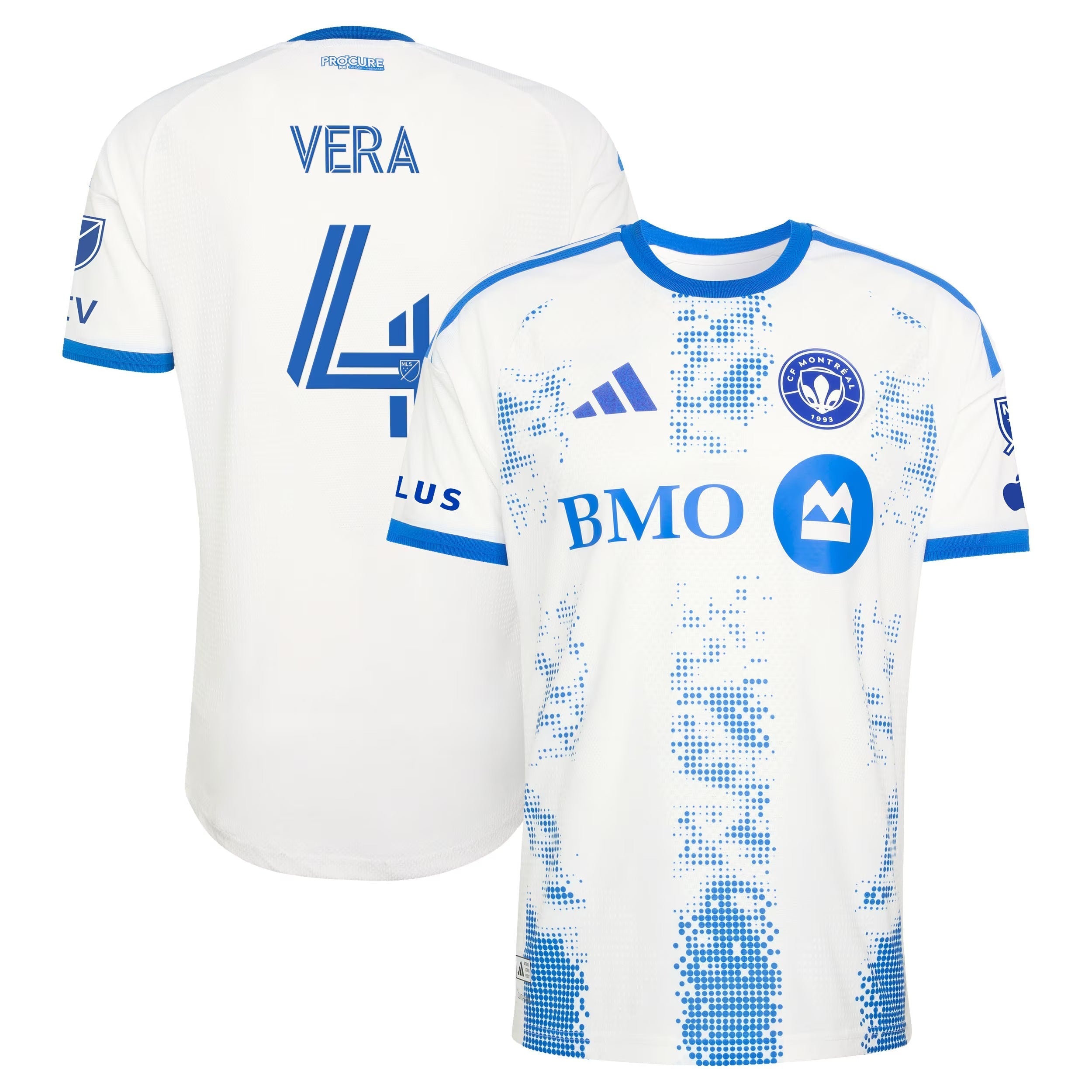 CF Montréal // adidas Vera #4 Official 2026 The Procure On-Field Patch Jersey – White - Jersey Teams World