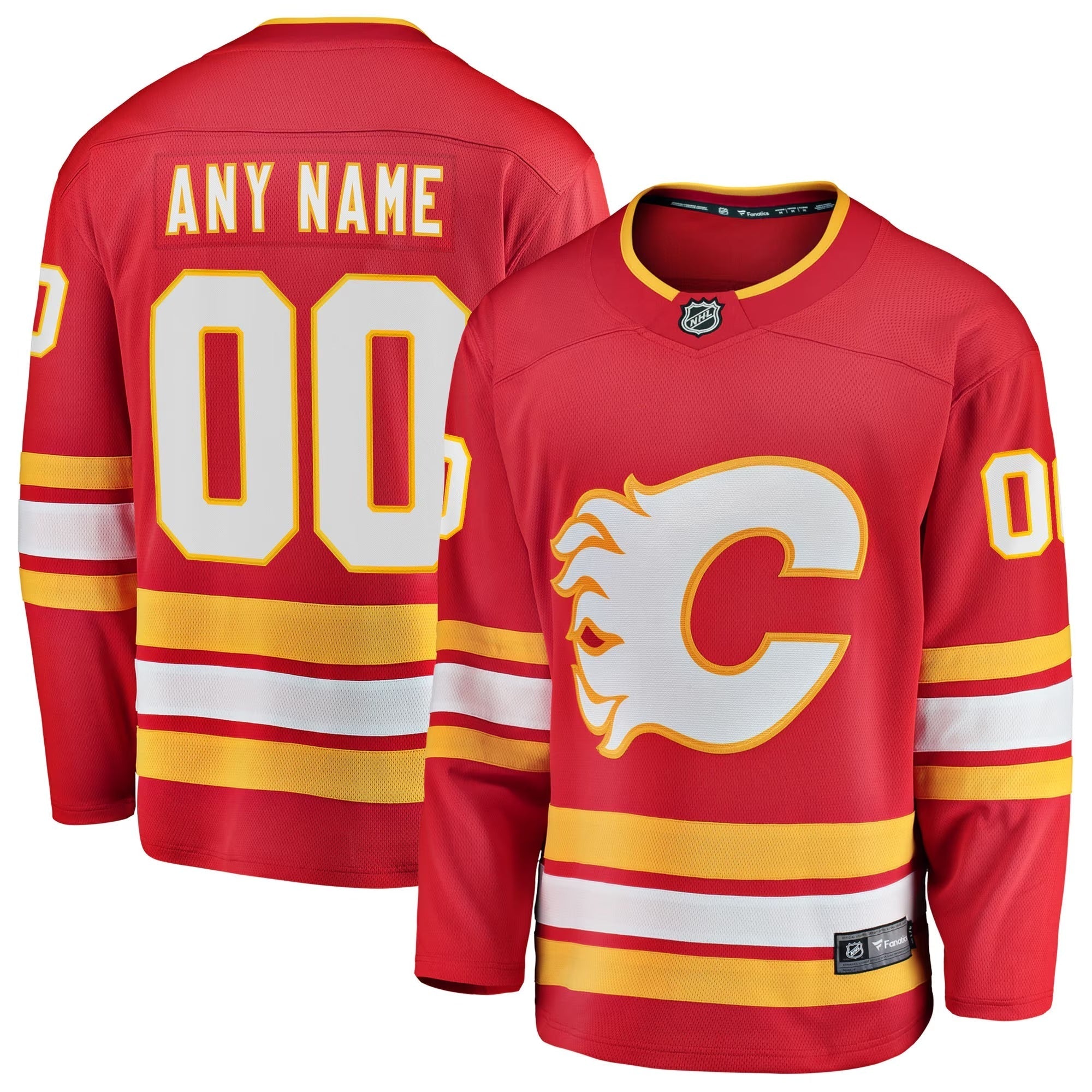 Calgary Flames Fanatics Home Breakaway Custom Jersey – Red - Jersey Teams World