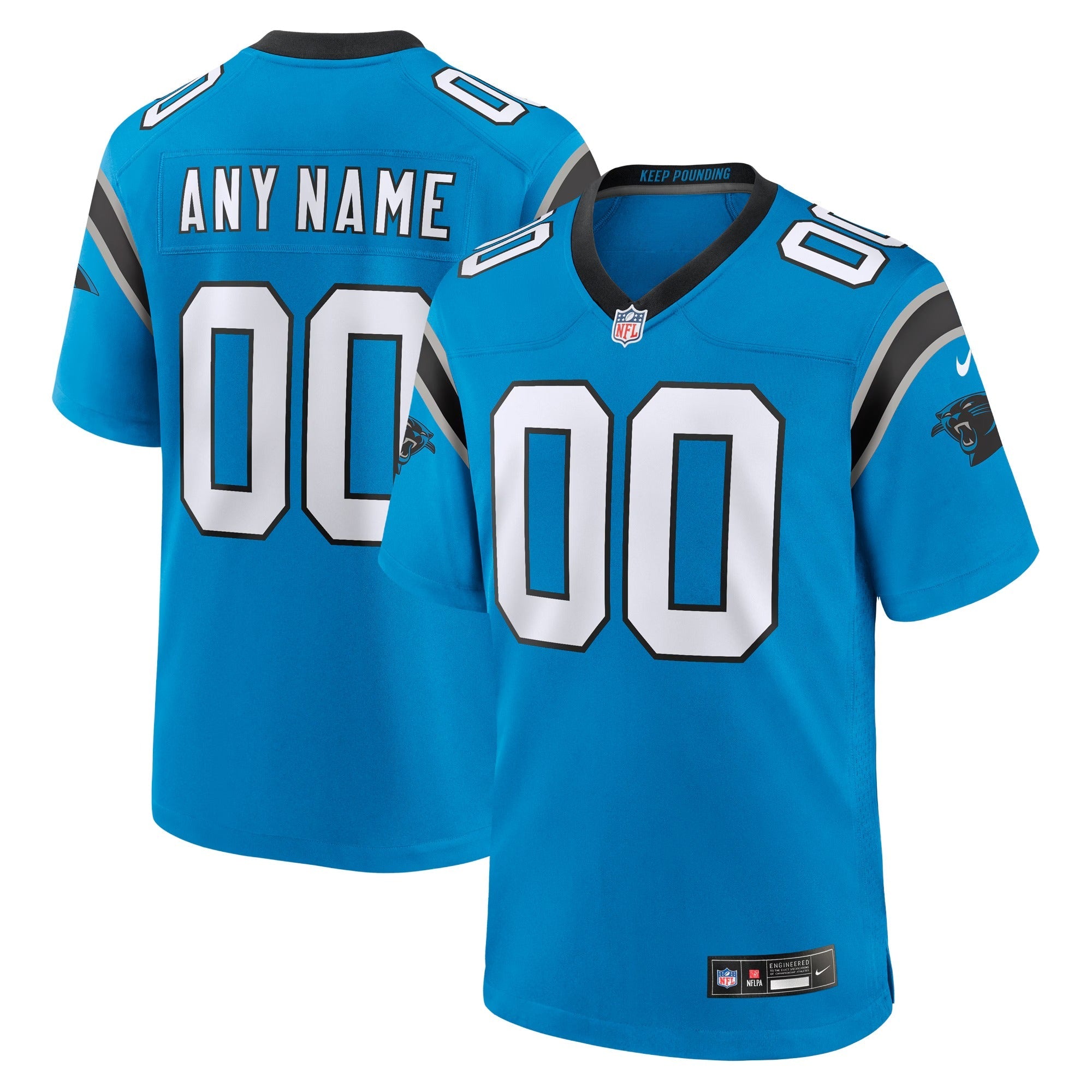 Espoor™ Carolina Panthers Nike Alternate Custom Game Jersey - Blue