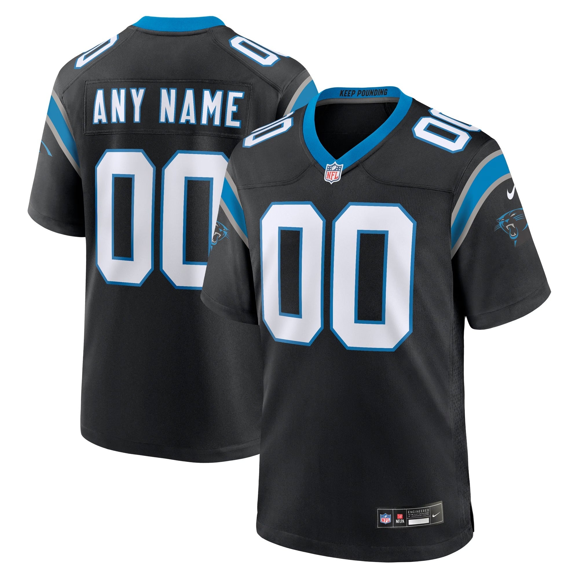 Espoor™ Carolina Panthers Nike Custom Game Jersey - Black