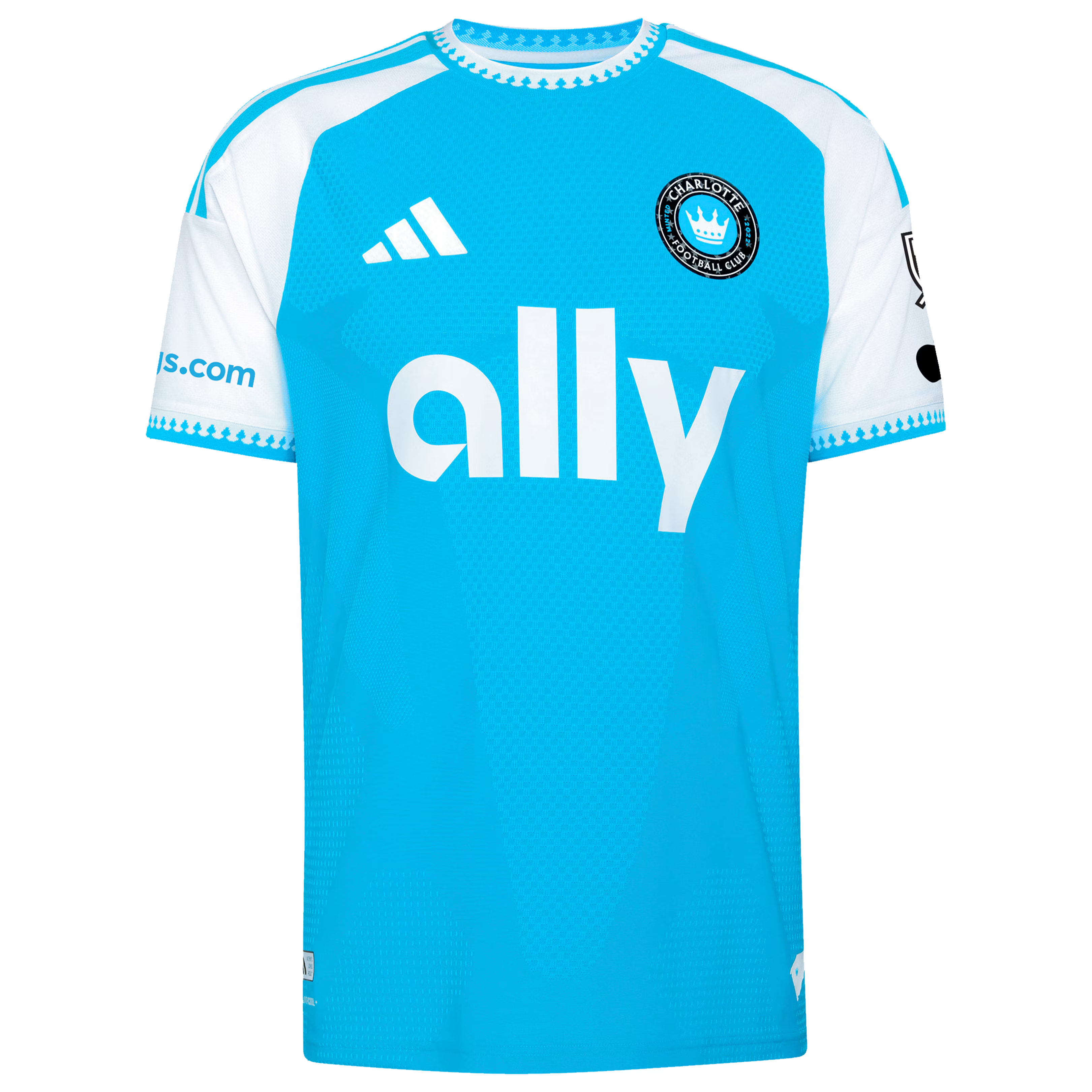 Charlotte FC // adidas Kerwin Vargas #18 Official 2026 Carolina Kit On-Field Patch Jersey – Blue - Jersey Teams World