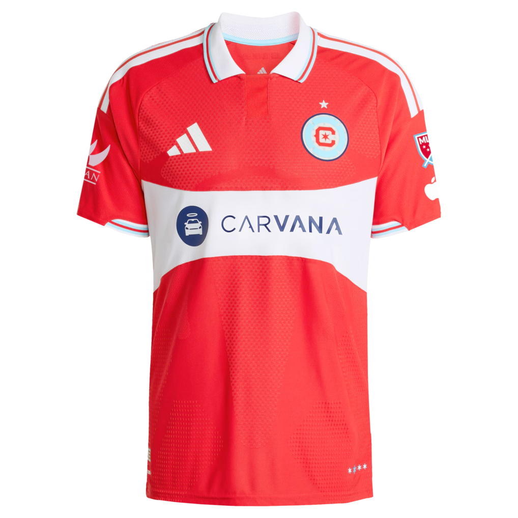 Chicago Fire // adidas Philip Zinckernagel #11 Official 2026 Forever Red On-Field Patch Jersey – Red - Jersey Teams World