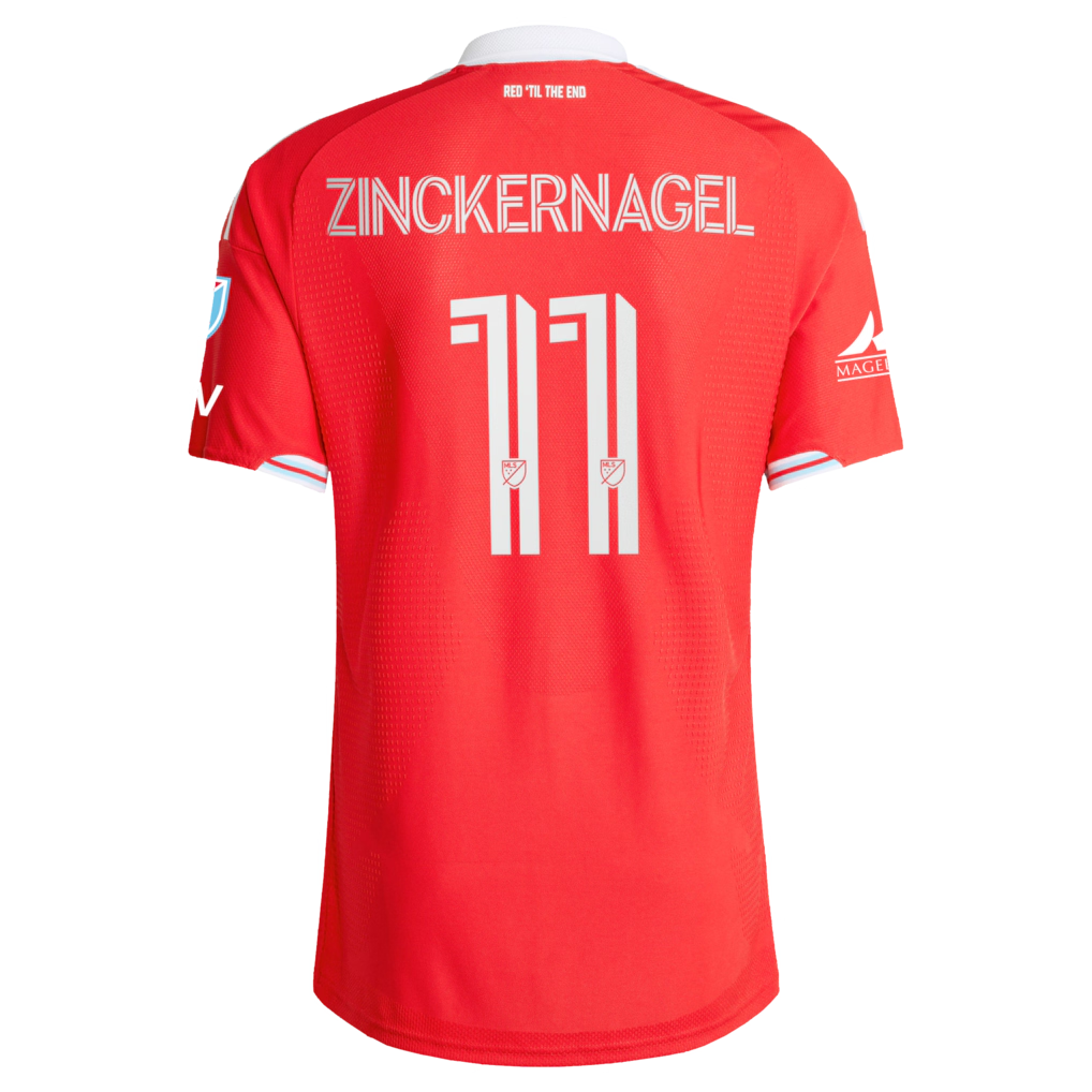 Chicago Fire // adidas Philip Zinckernagel #11 Official 2026 Forever Red On-Field Patch Jersey – Red - Jersey Teams World