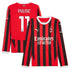 Espoor™ Christian Pulisic AC Milan Puma 2024/25 Home Long Sleeve Player Jersey - Red