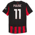 Espoor™ Christian Pulisic AC Milan Puma 2025/26 Home Player Jersey - Red