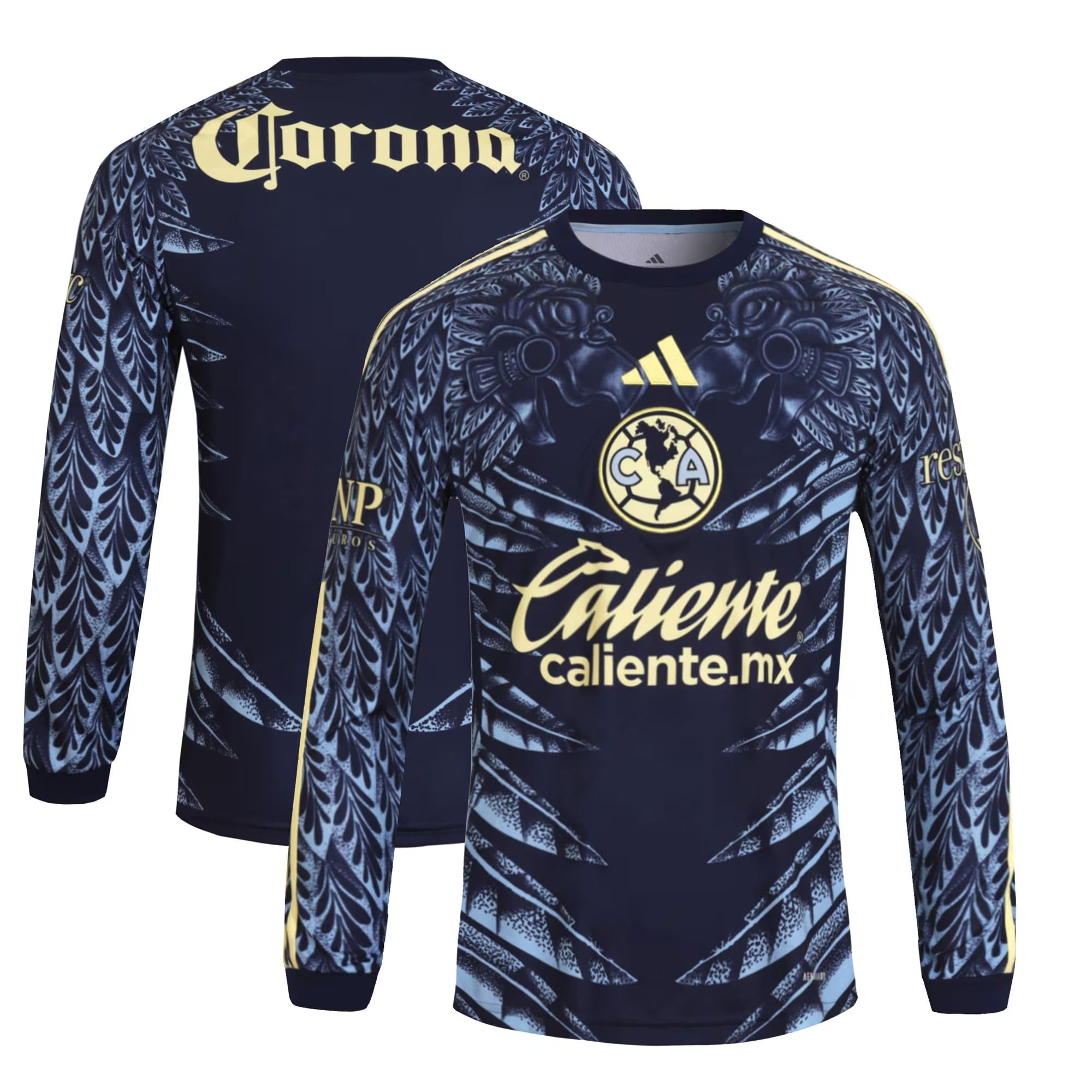 Espoor™ Club America adidas 2025/26 Away Long Sleeve Jersey - Navy