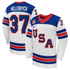 Connor Hellebuyck #37 USA Hockey 2026 Away Jersey - Nike White - Jersey Teams World