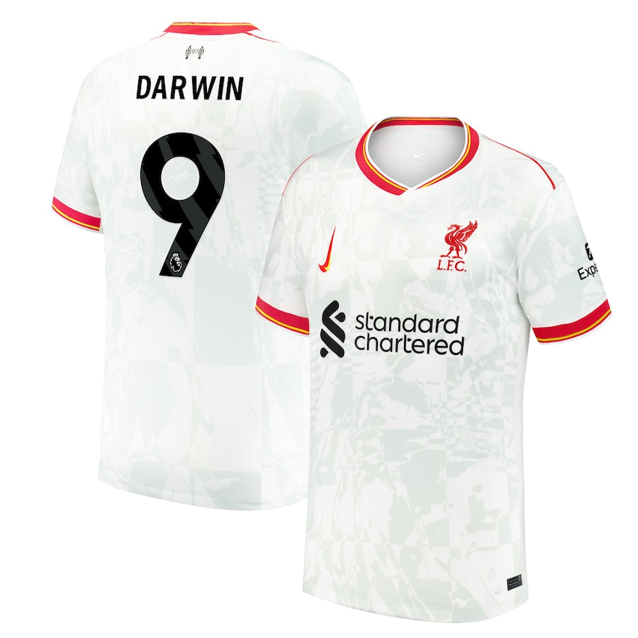 Espoor™ Darwin Núñez Liverpool Nike 2024/25 Third Custom Jersey - White