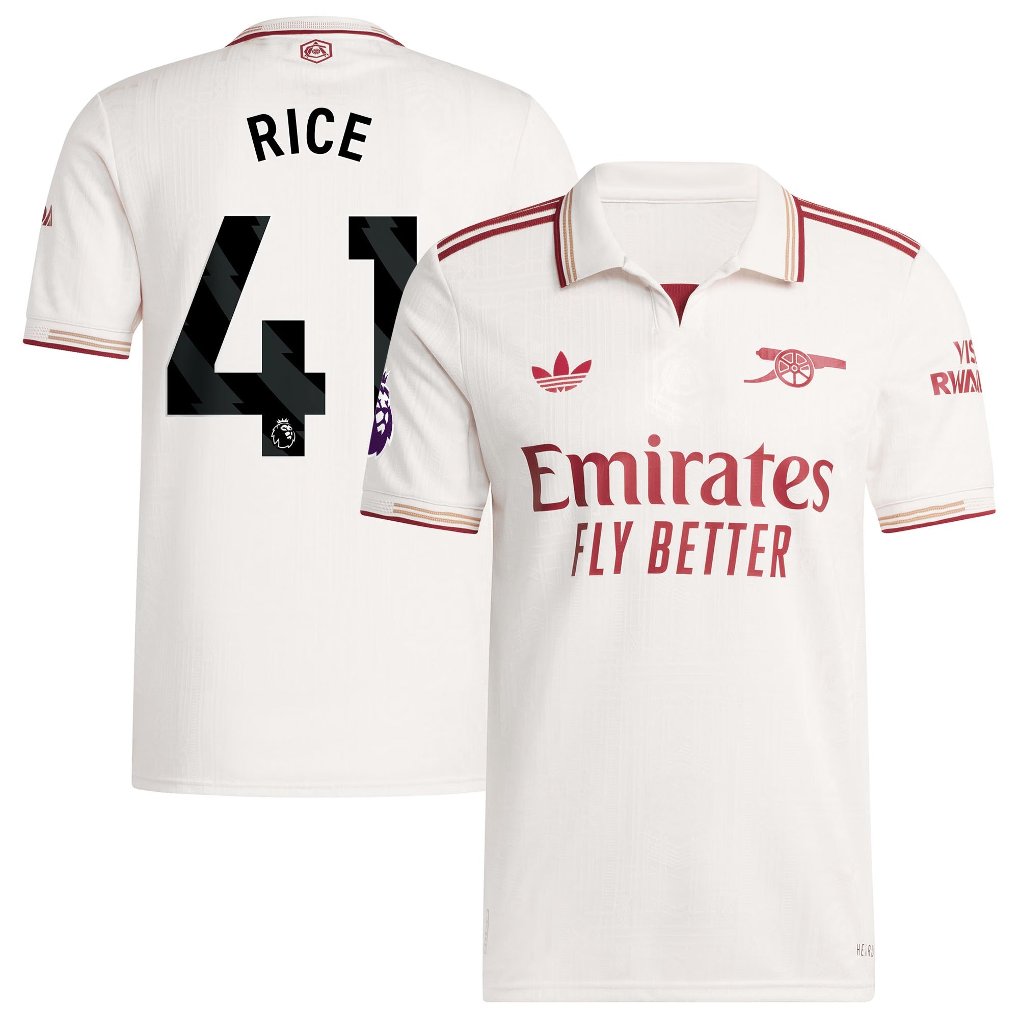 Espoor™ Declan Rice Arsenal adidas 2025/26 Third Player Jersey - White