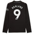 Espoor™ Erling Haaland Manchester City Puma 2025/26 Away Long Sleeve Player Jersey - Black