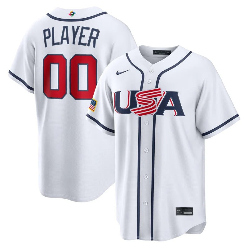Espoor™ USA Baseball Edition 2026 Home Custom Fan Jersey - White