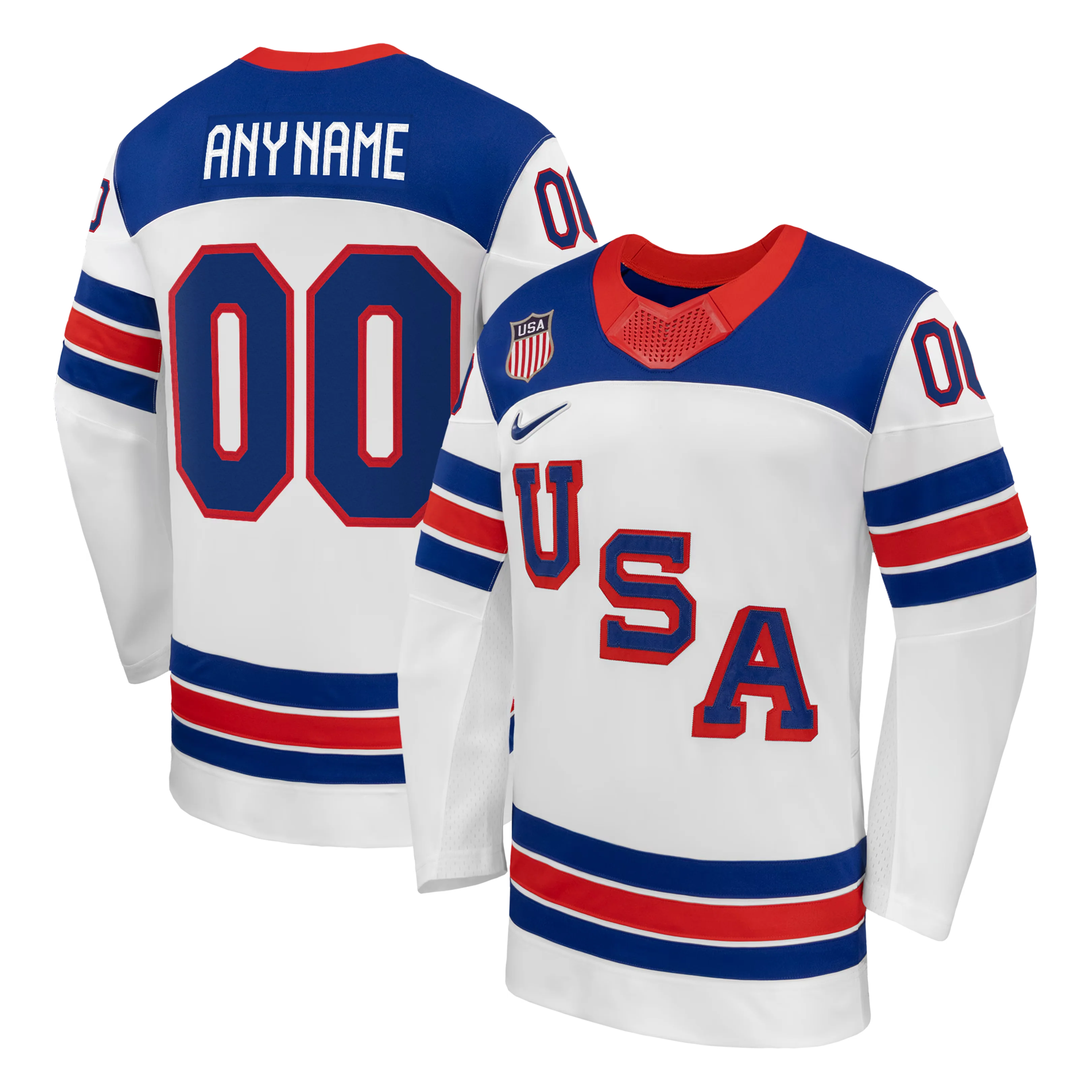Espoor™ USA Hockey Edition 2026 Away Custom Fan Jersey - White