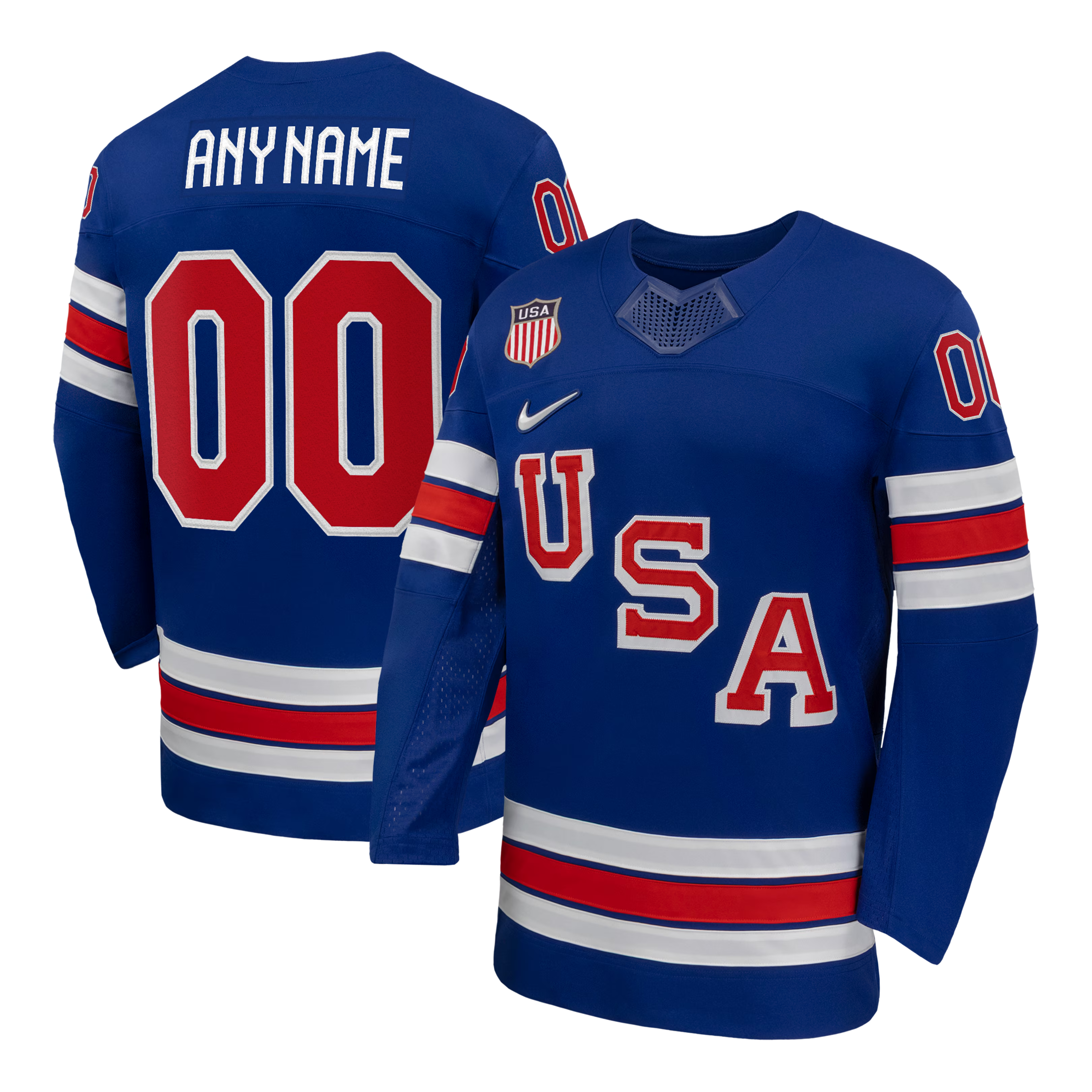 Espoor™ USA Hockey Edition 2026 Home Custom Fan Jersey - Royal Blue