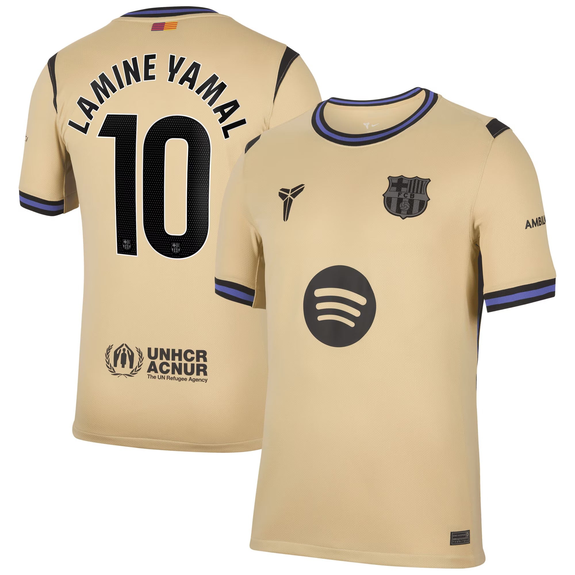 Espoor™ Barcelona Edition 2025/26 Away #10 Legend Fan Jersey - Gold (Yamal)