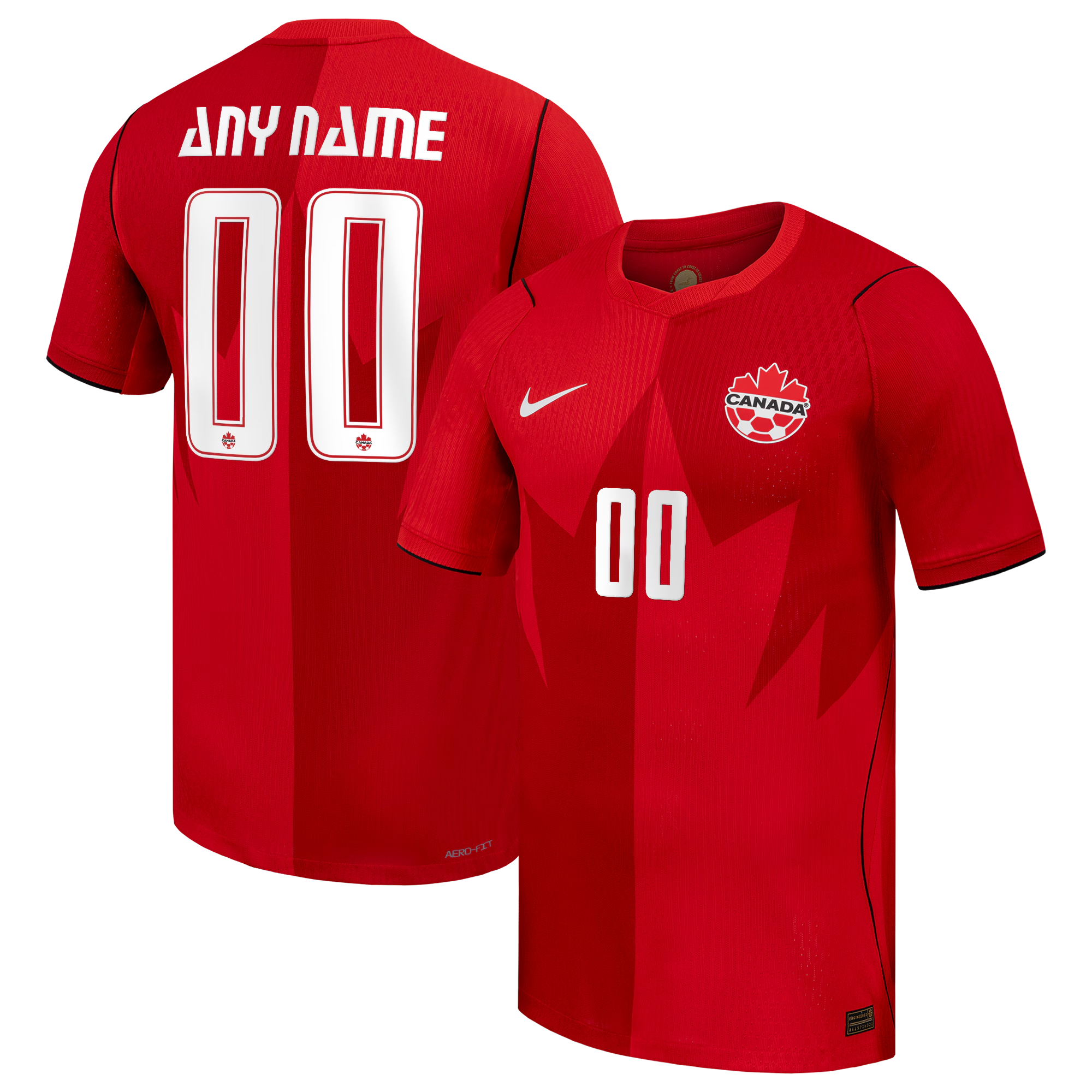 Espoor™ Canada Style 2026 Home Custom Elite Match Jersey - Red