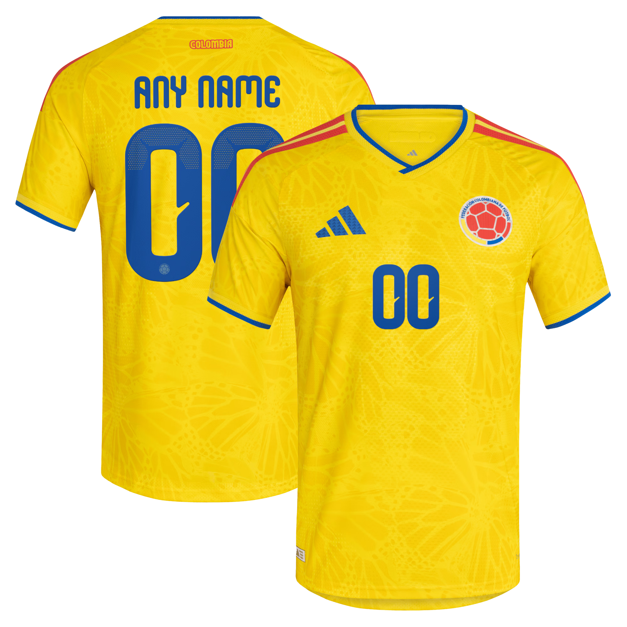 Espoor™ Colombia Style 2026 Home Custom Elite Match Jersey - Yellow
