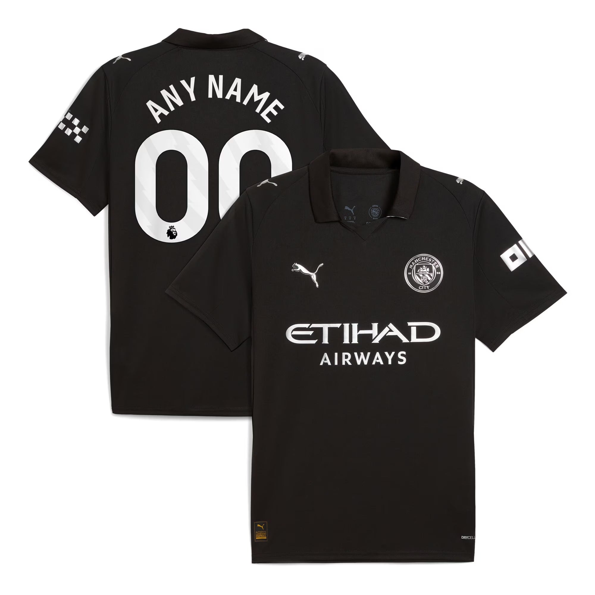 Espoor™ Manchester City Edition 2025/26 Away Fan Custom Jersey - Black