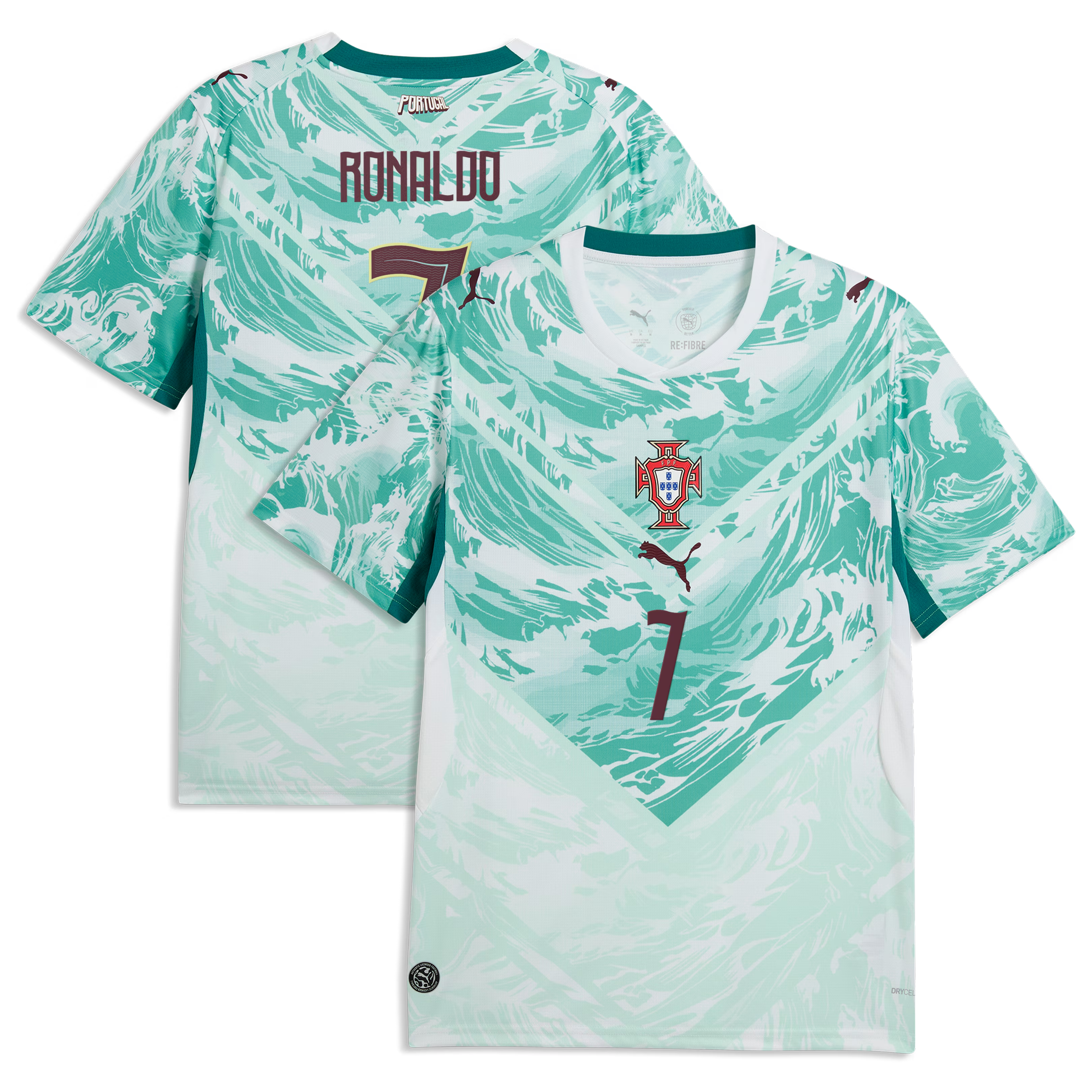 Espoor™ Portugal Style 2026 Away #7 Legend Fan Jersey - White/Blue ( Ronaldo )