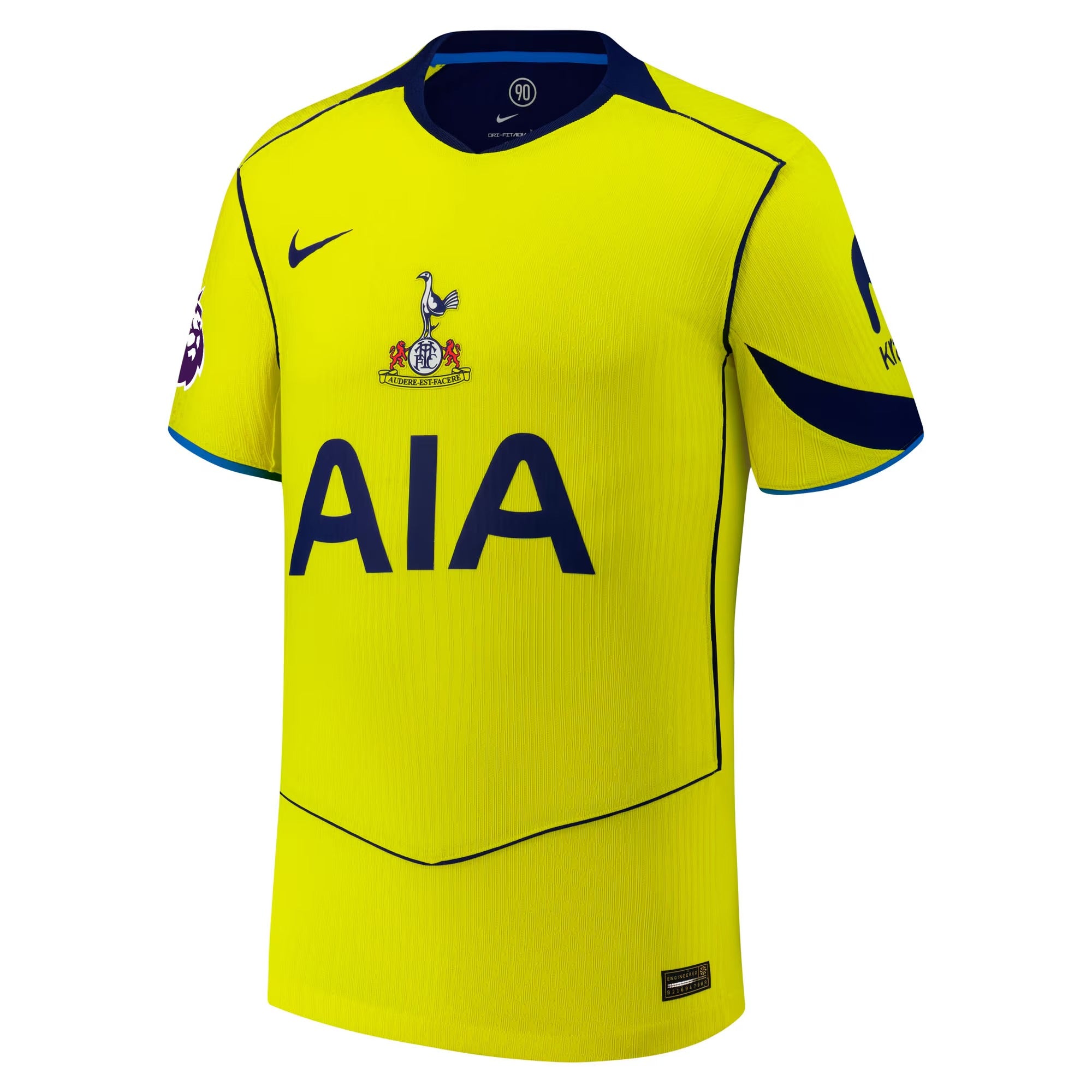 Espoor™ Tottenham Style 2025/26 Third Elite Match Custom Jersey - Yellow