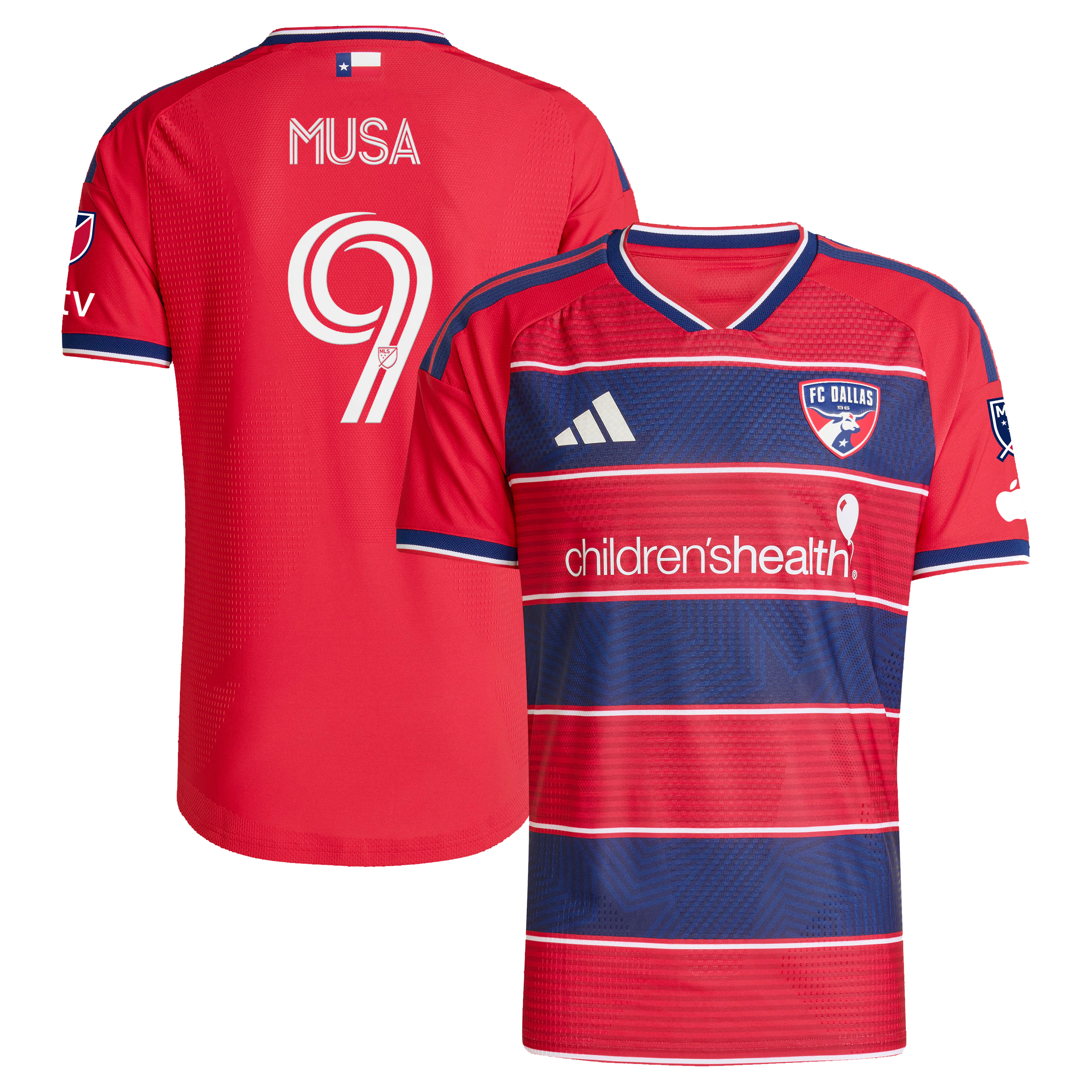 FC Dallas // Petar Musa #9 Official 2026 DNA On-Field Patch Jersey – Red - Jersey Teams World