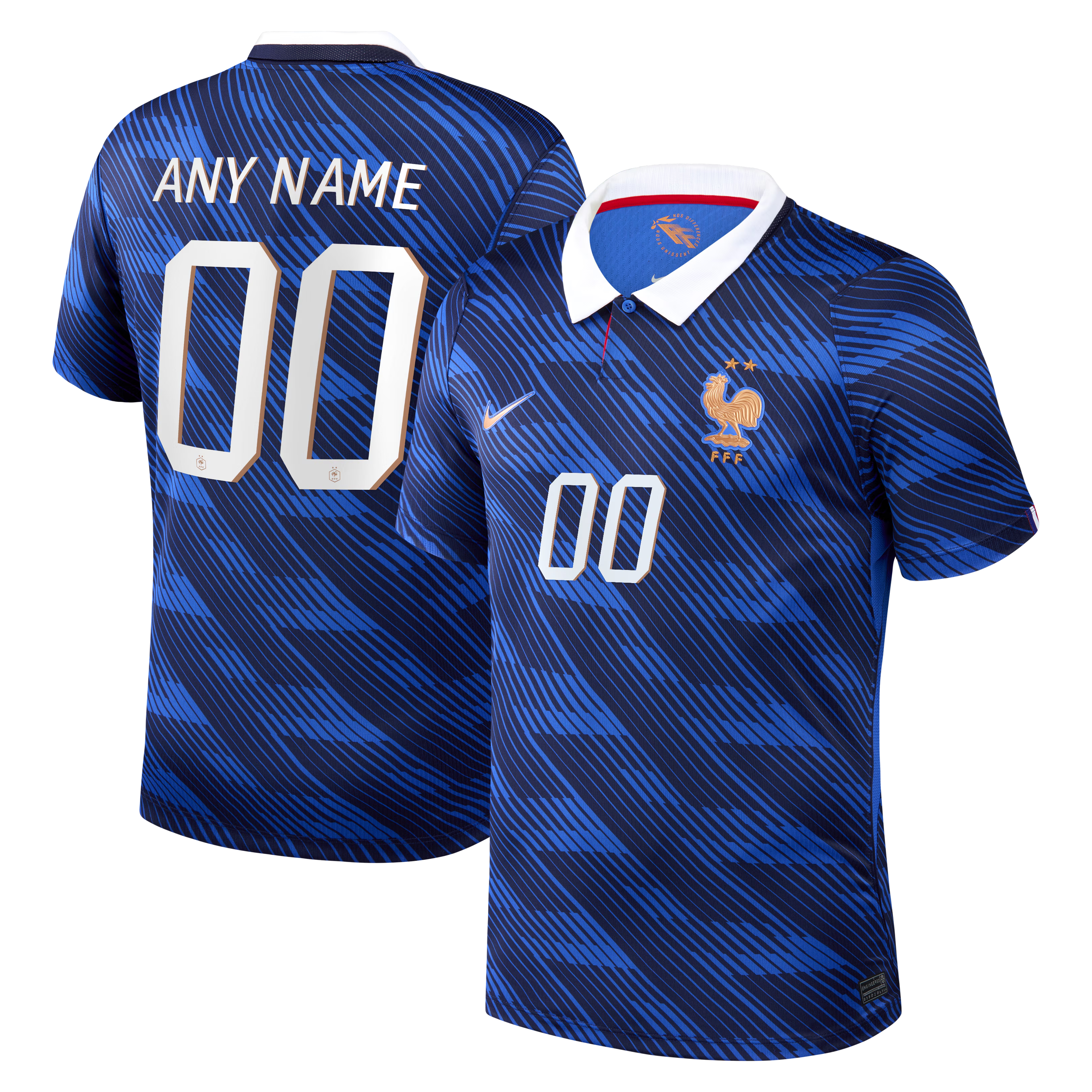 Espoor™ France National Team Nike 2026 Home Stadium Replica Custom Jersey - Blue