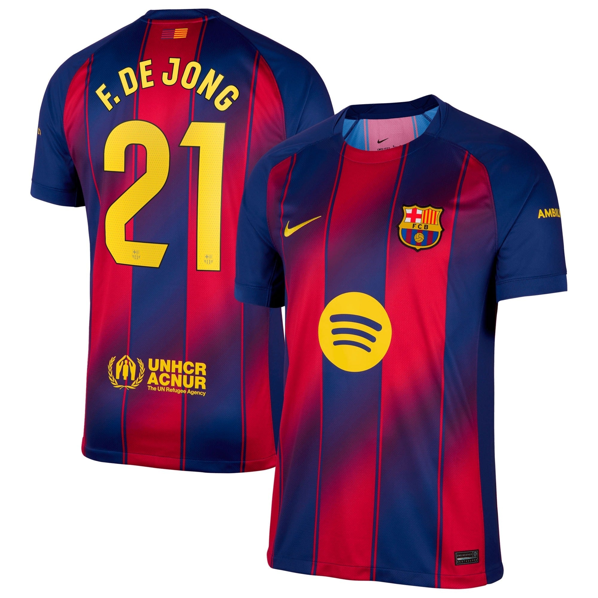Espoor™ Frenkie de Jong Barcelona Nike 2025/26 Home Jersey - Navy