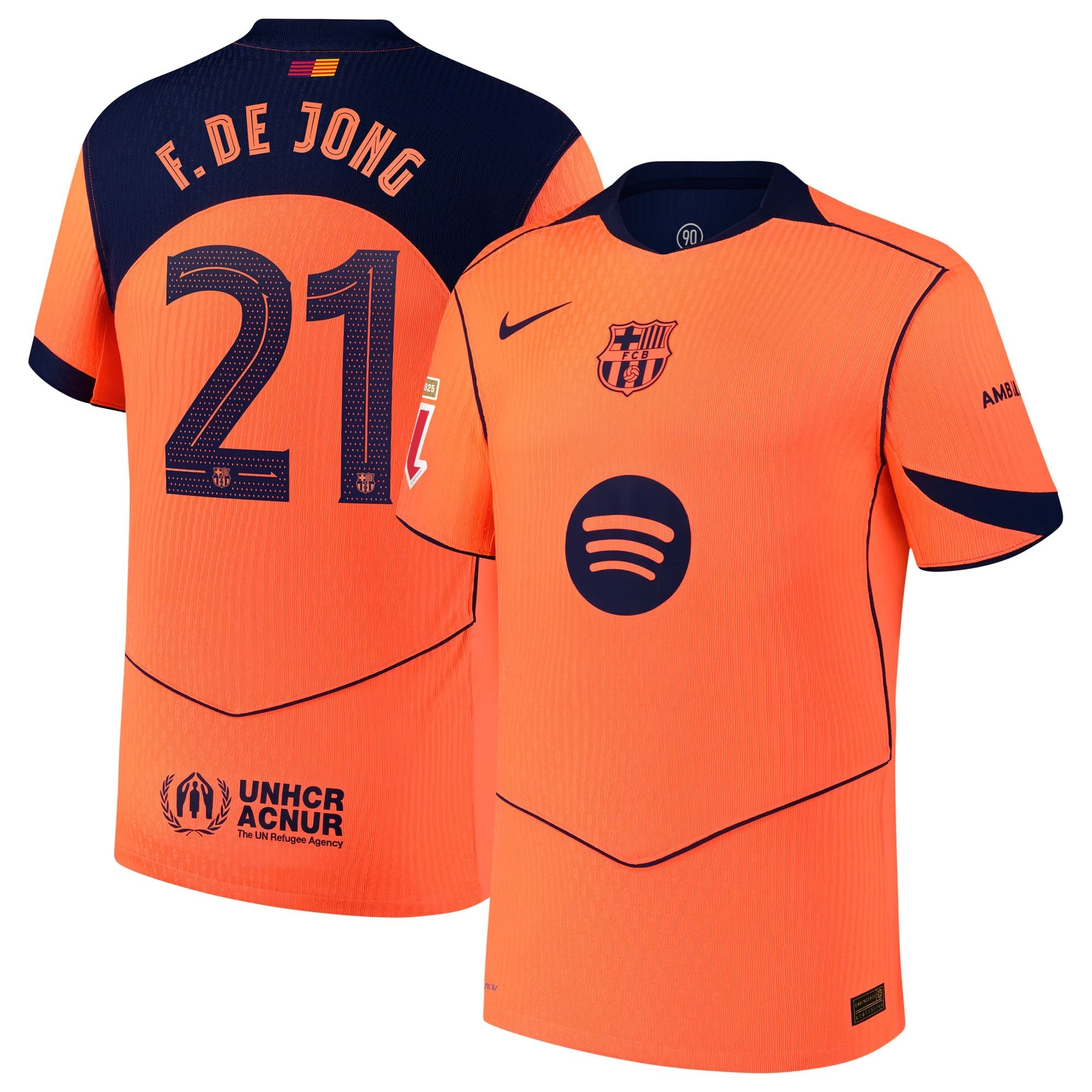 Espoor™ Frenkie de Jong Barcelona Nike 2025/26 Third Player Jersey - Orange