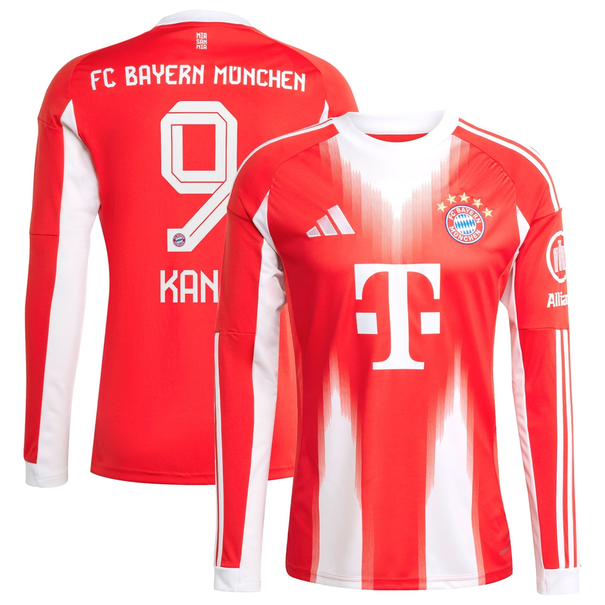 Espoor™ Harry Kane Bayern Munich Adidas 2025/26 Home Long Sleeve Jersey - Red