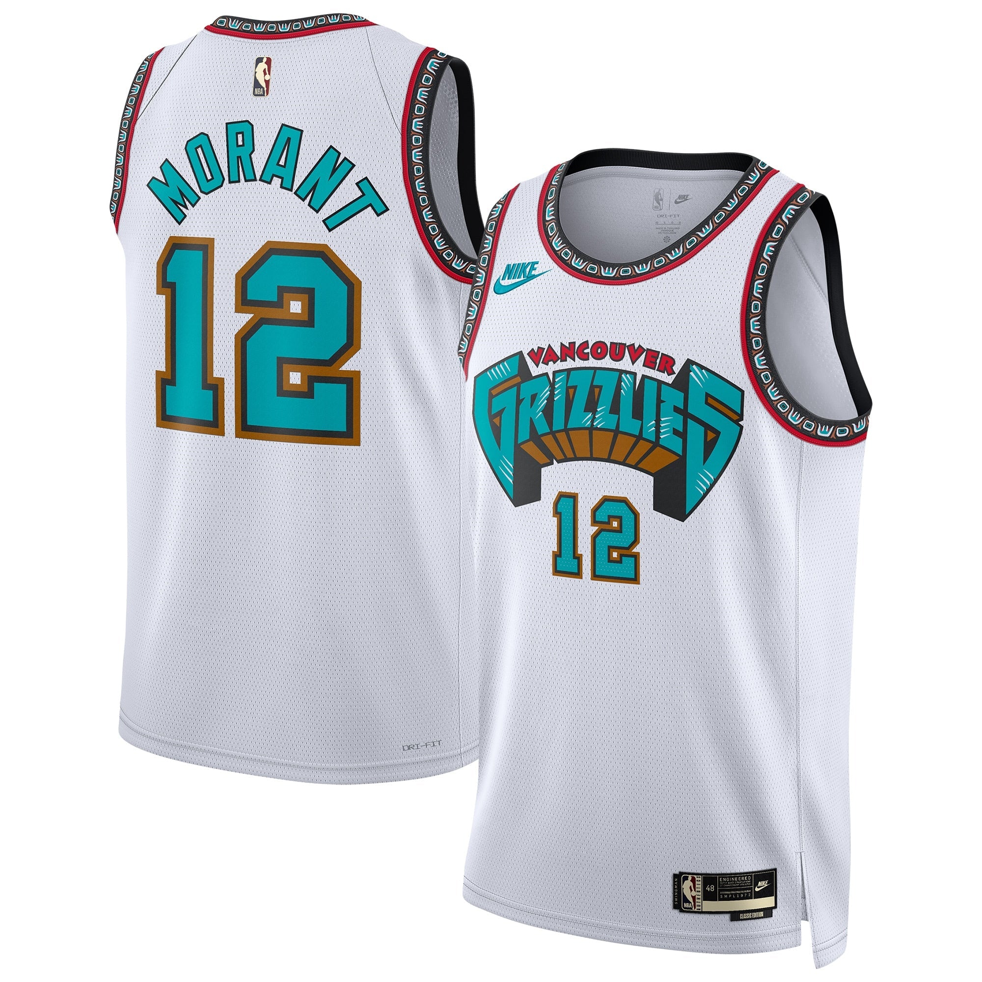 Espoor™ Ja Morant Memphis Grizzlies Nike Unisex 2024/25 Swingman Jersey - White - Classic Edition