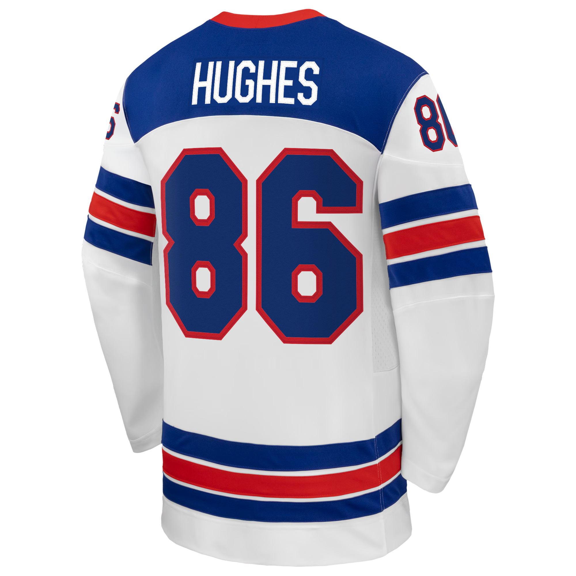 Jack Hughes #86 USA Hockey 2026 Away Jersey - Nike White - Jersey Teams World