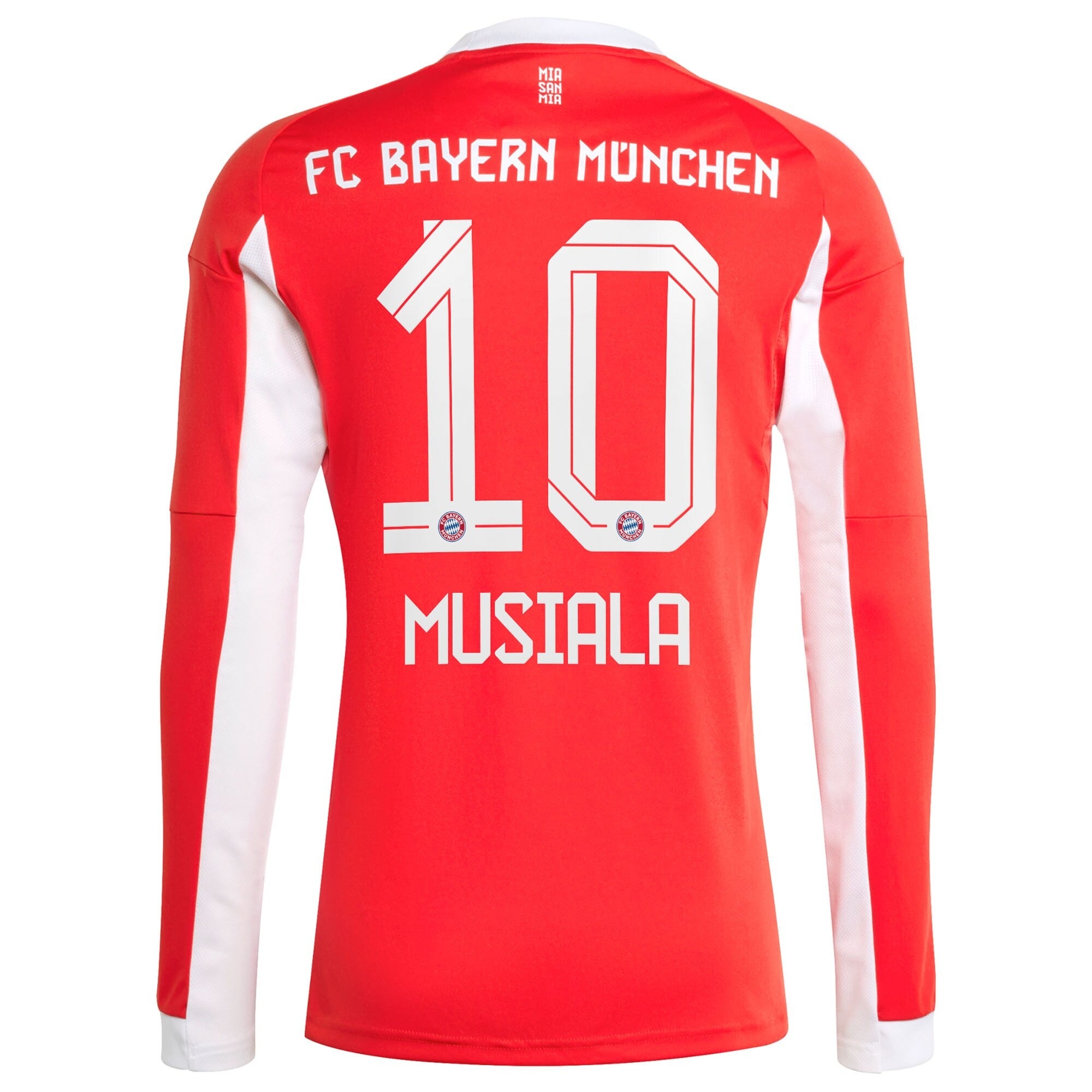 Espoor™ Jamal Musiala Bayern Munich adidas Home 2025/26 Long Sleeve Player Jersey - Red