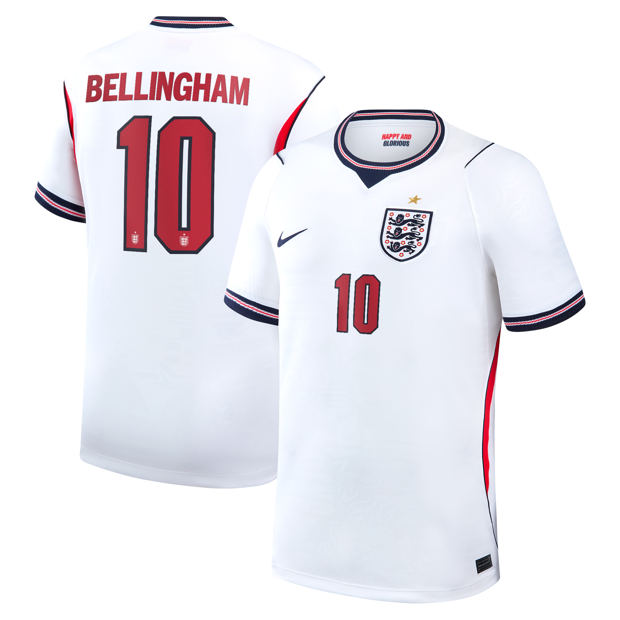Espoor™ Jude Bellingham England National Team Nike 2026 Home Stadium Replica Jersey - White