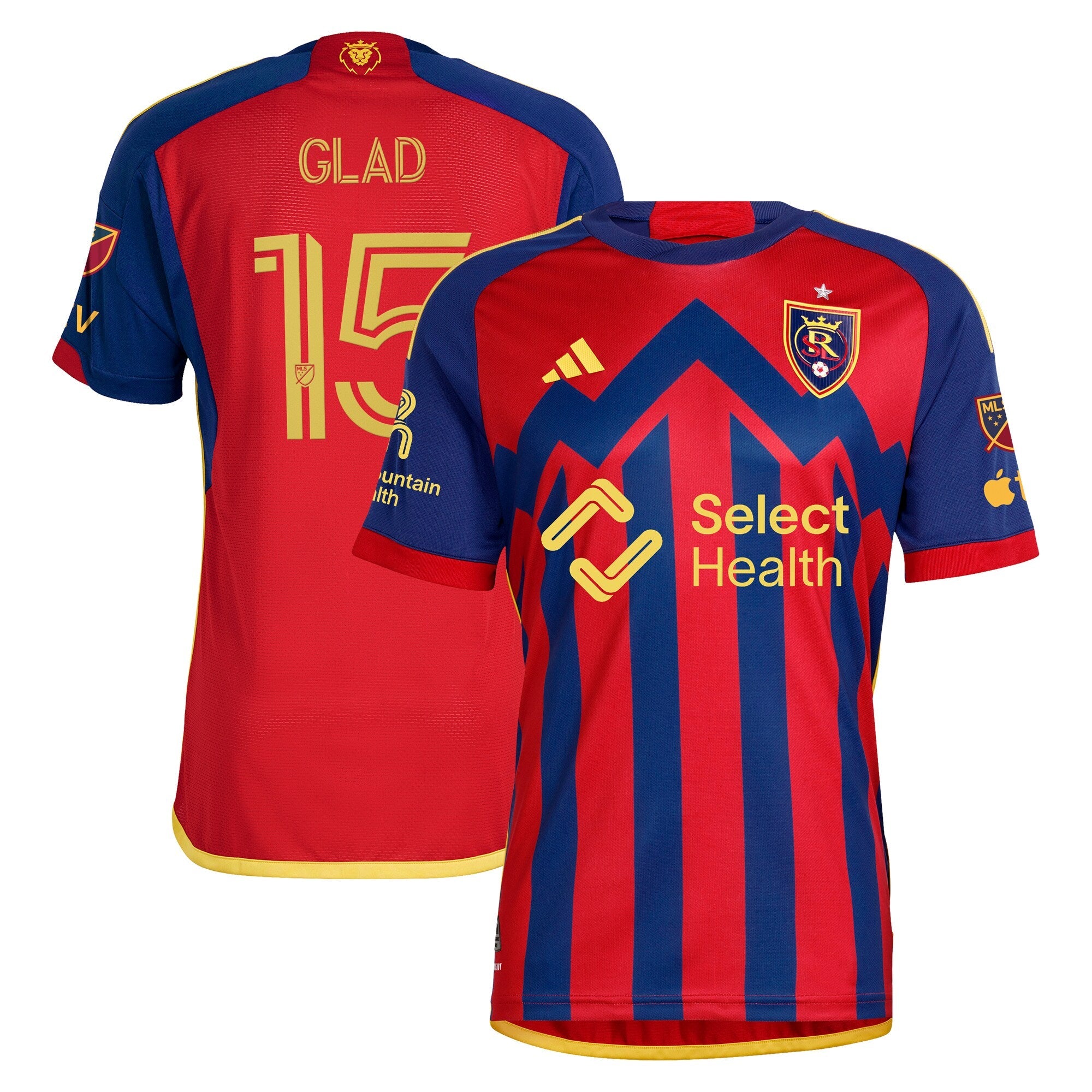 Espoor™ Justen Glad Real Salt Lake adidas 2024 Peak Utah Player Jersey – Red