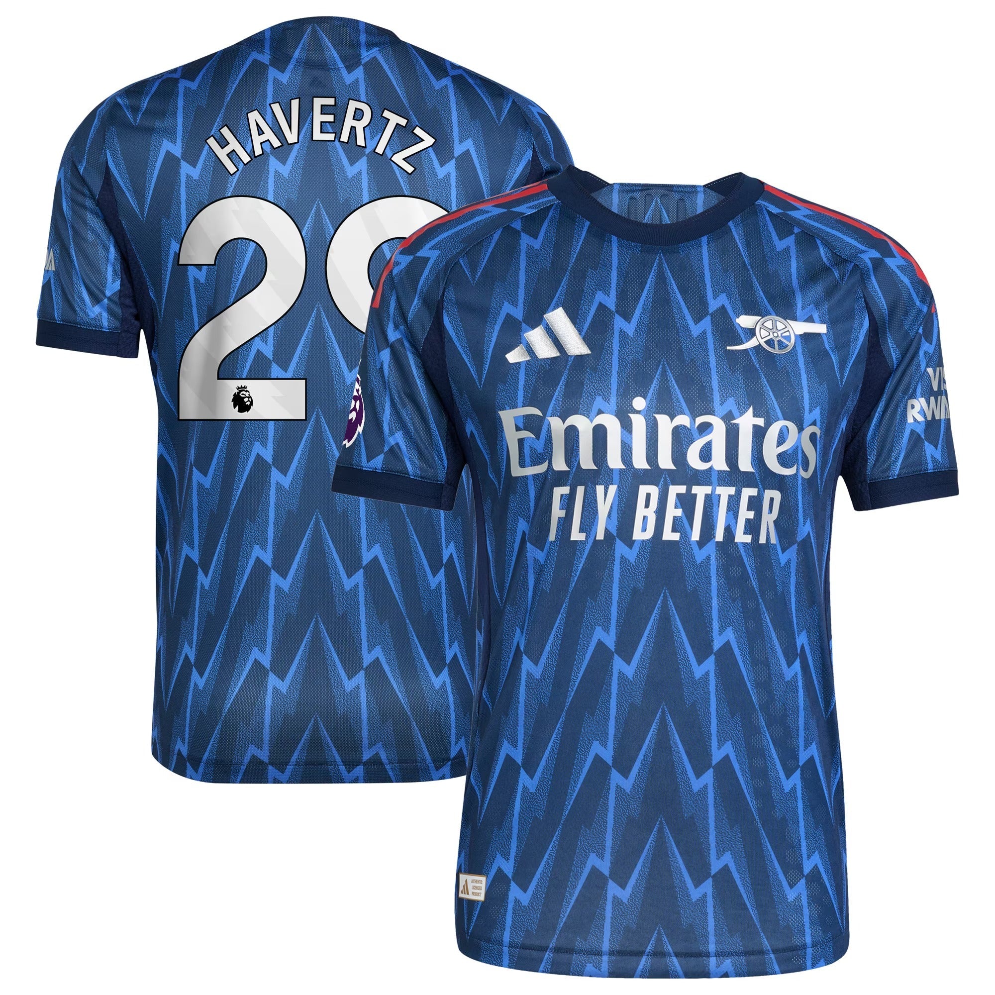 Espoor™ Kai Havertz Arsenal adidas 2025/26 Away Player Jersey - Blue